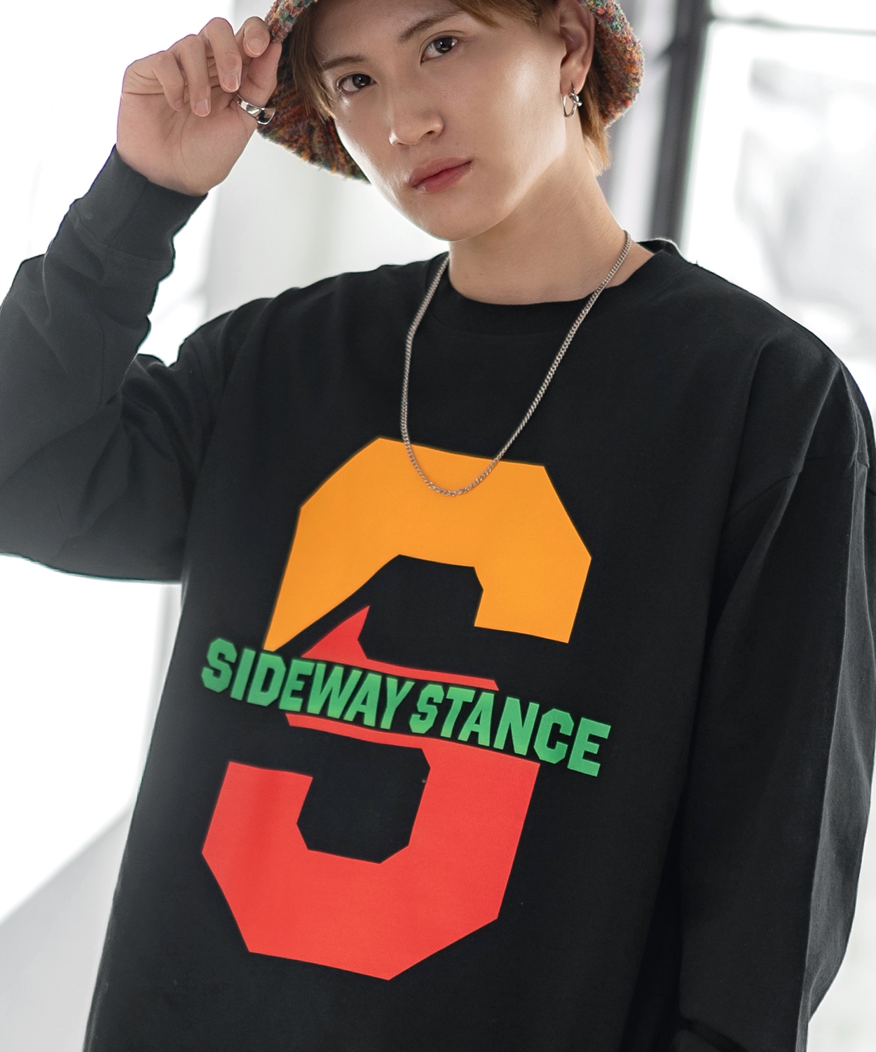 長袖Tシャツ メンズ SIDEWAY STANCE サイドウェイスタンス オリジナルプリント カレッジロゴ カットソー ロンT カジュアル スケーター ストリート 古着MIX 韓国 | improves | 02