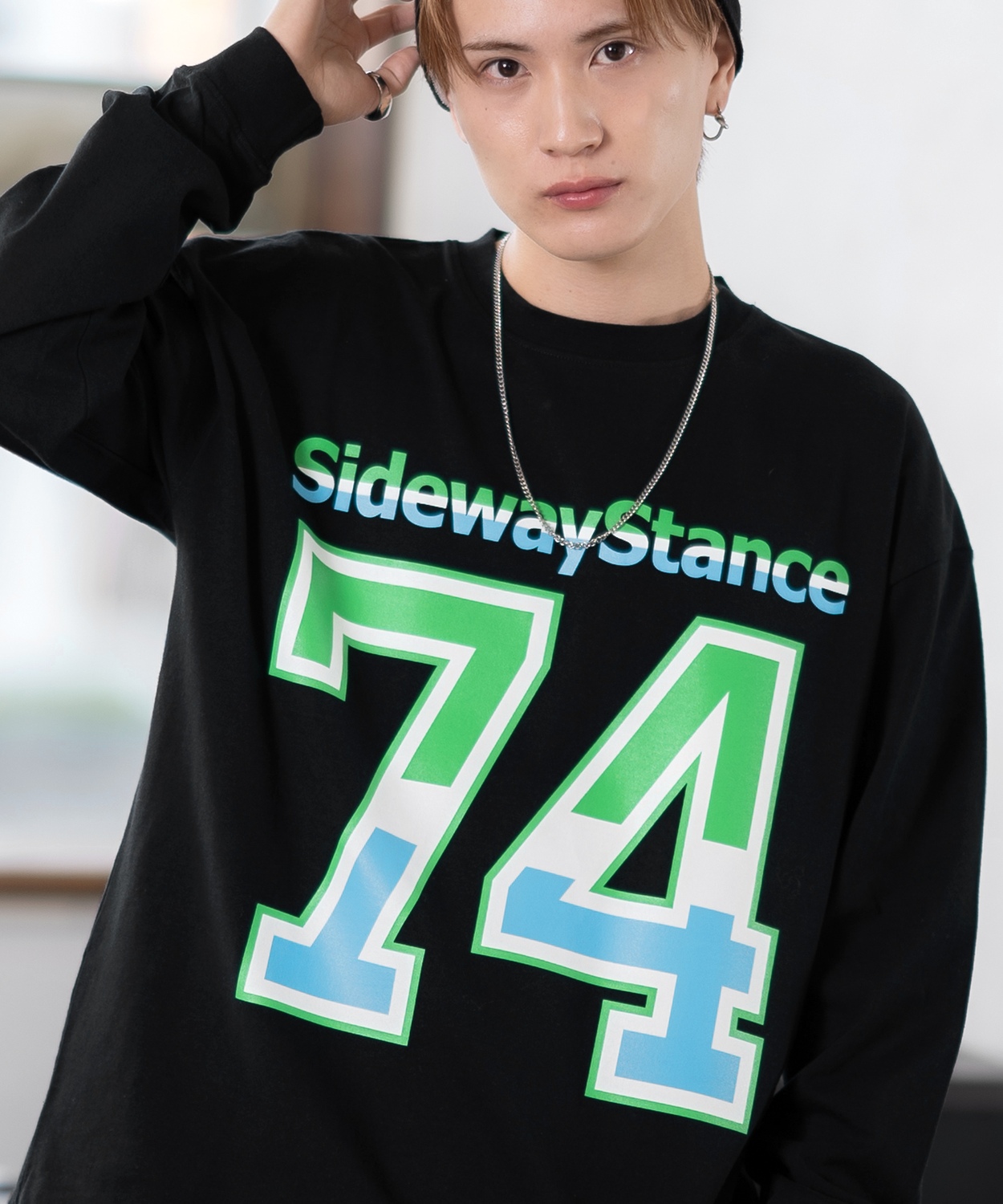長袖Tシャツ メンズ SIDEWAY STANCE サイドウェイスタンス オリジナルプリント ナンバリング カットソー ロンT カジュアル スケーター ストリート 古着MIX 韓国 | improves | 02