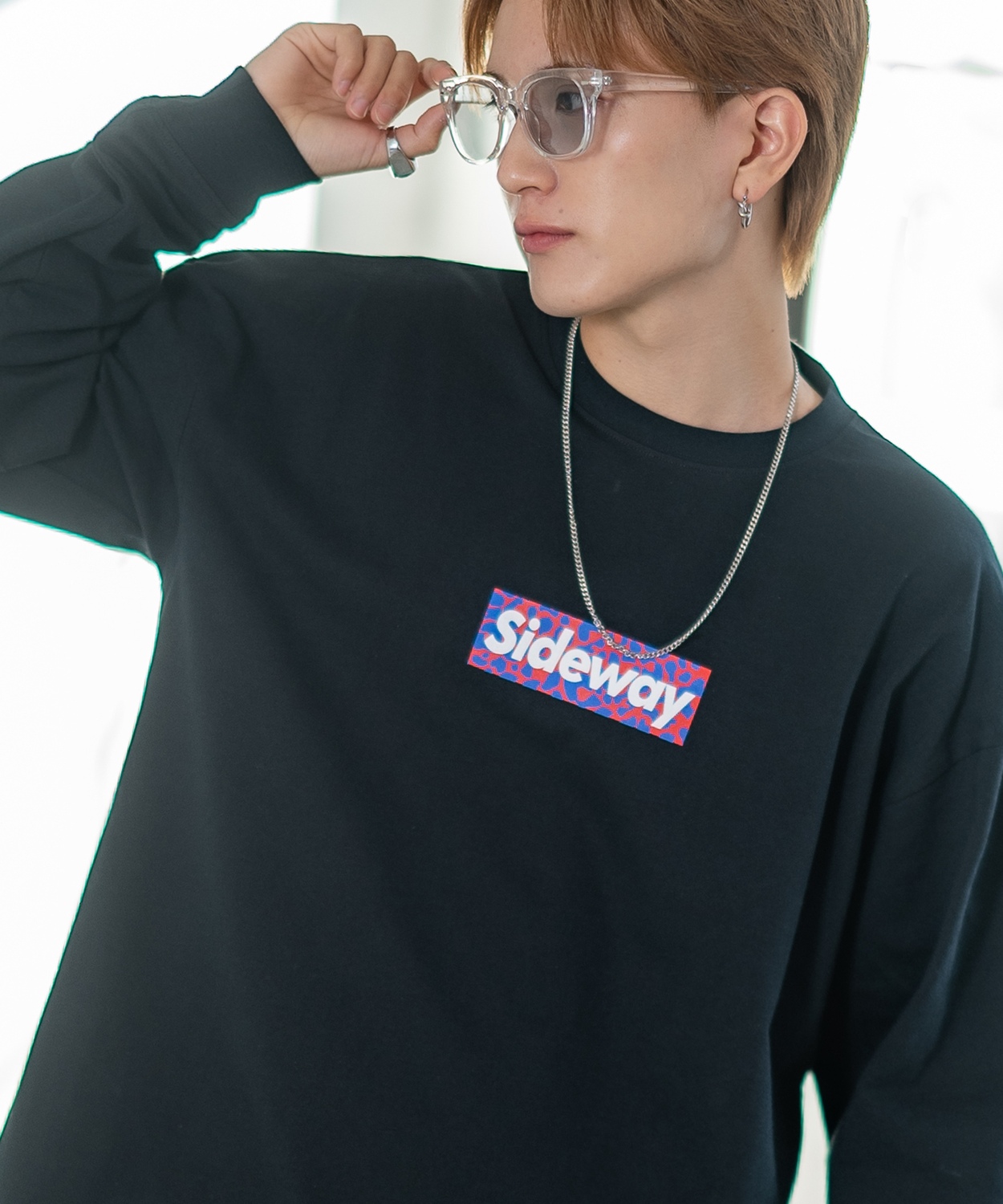 長袖Tシャツ メンズ SIDEWAY STANCE サイドウェイスタンス オリジナルプリント ボックスロゴ カットソー ロンT カジュアル スケーター ストリート 古着MIX 韓国 | improves | 02