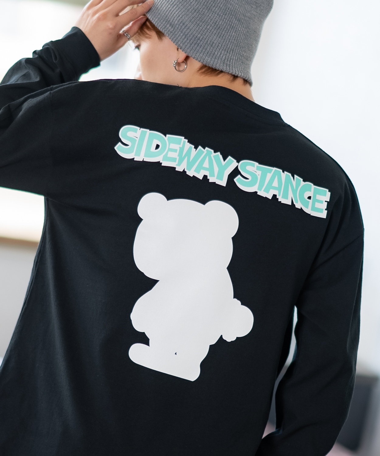 長袖Tシャツ メンズ SIDEWAY STANCE サイドウェイスタンス オリジナルプリント シルエット カットソー ロンT カジュアル スケーター ストリート 古着MIX 韓国 | improves | 02