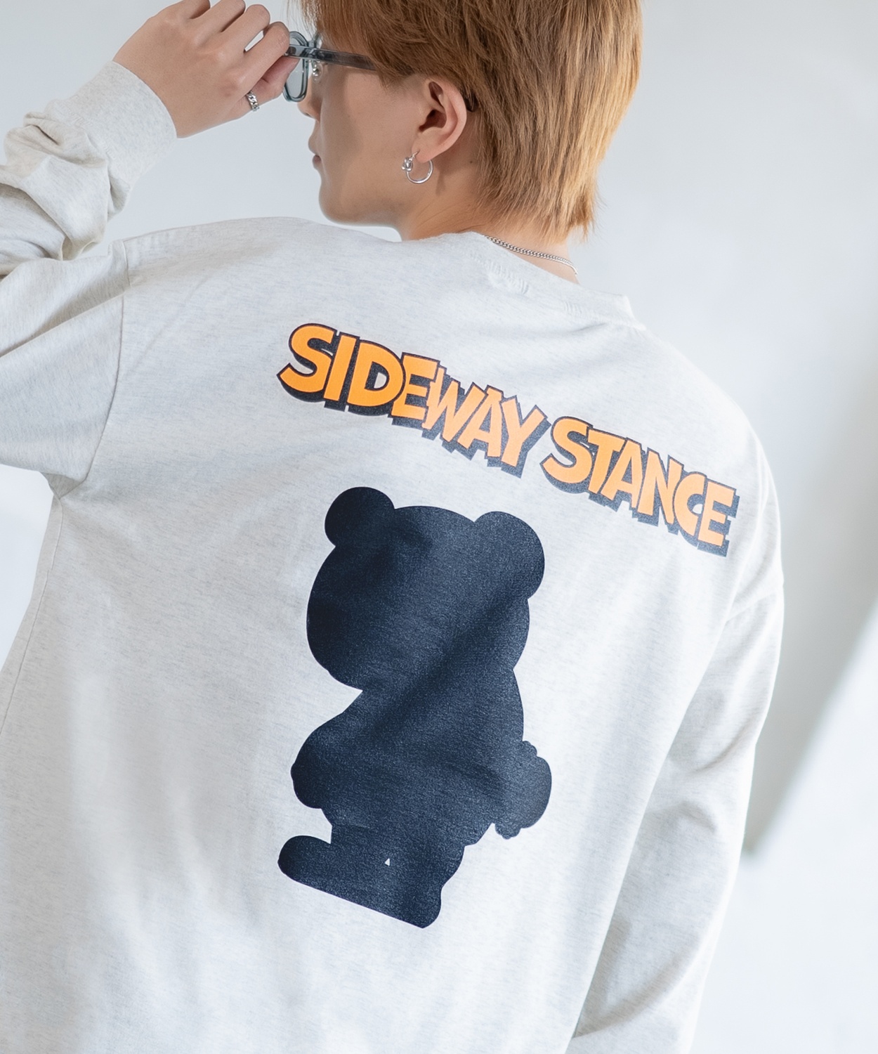 長袖Tシャツ メンズ SIDEWAY STANCE サイドウェイスタンス オリジナルプリント シルエット カットソー ロンT カジュアル スケーター ストリート 古着MIX 韓国 | improves | 03