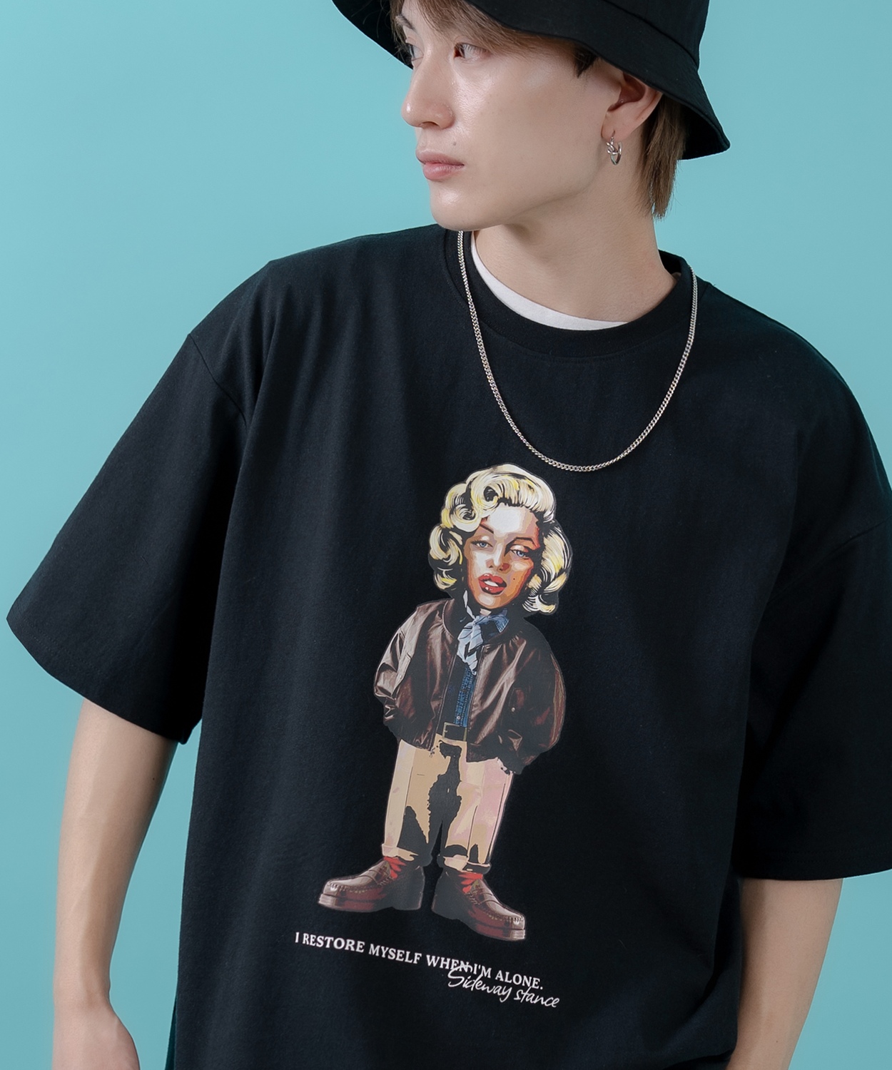 半袖Tシャツ メンズ レディース オリジナルプリント オールド ウーマン グラフィック カットソー 大きめ アメカジ カジュアル スケーター ストリート 古着MIX | improves | 02