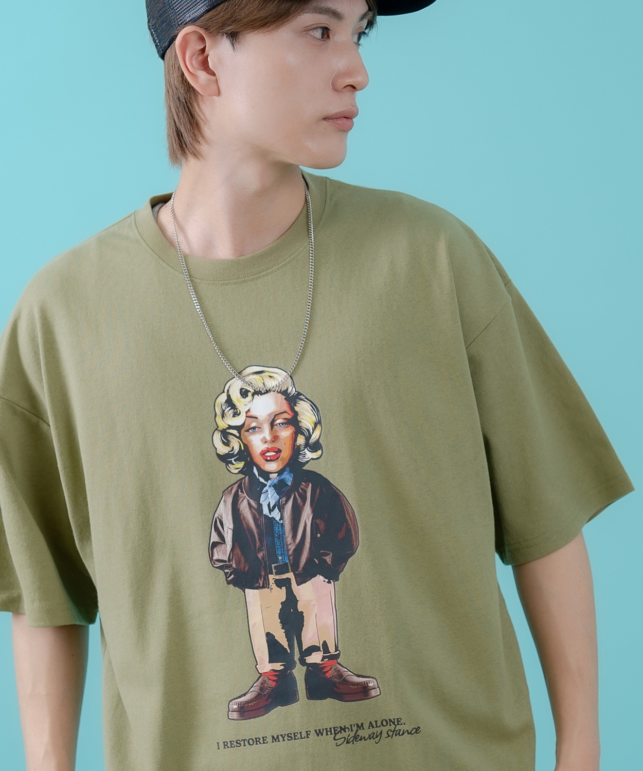 半袖Tシャツ メンズ レディース オリジナルプリント オールド ウーマン グラフィック カットソー 大きめ アメカジ カジュアル スケーター ストリート 古着MIX | improves | 03