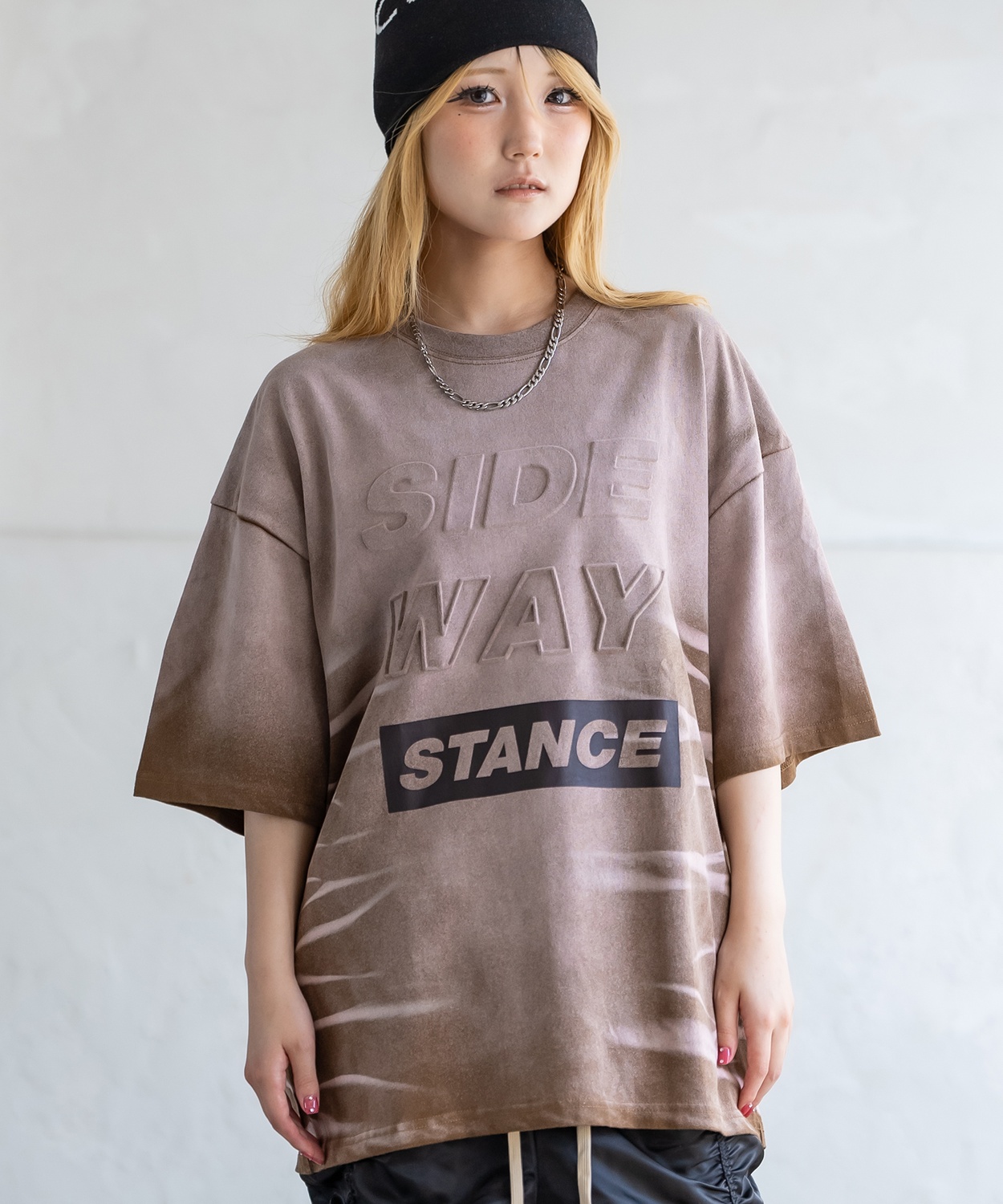 Tシャツ メンズ SIDEWAY STANCE サイドウェイスタンス エンボス ロゴプリント アメカジ カジュアル スケーター ストリート 古着MIX 韓国 | improves | 02