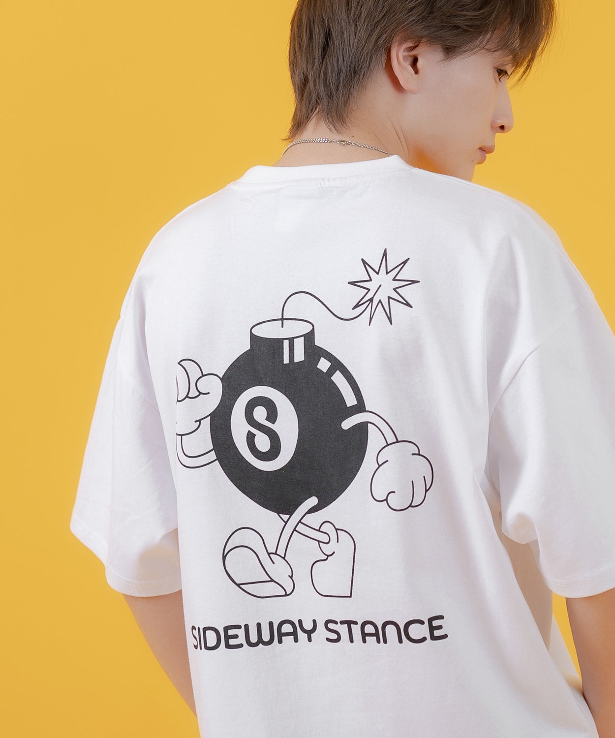 半袖Tシャツ メンズ SIDEWAY STANCE サイドウェイスタンス オリジナルプリント Sボム カットソー アメカジ スケーター ストリート | improves | 01