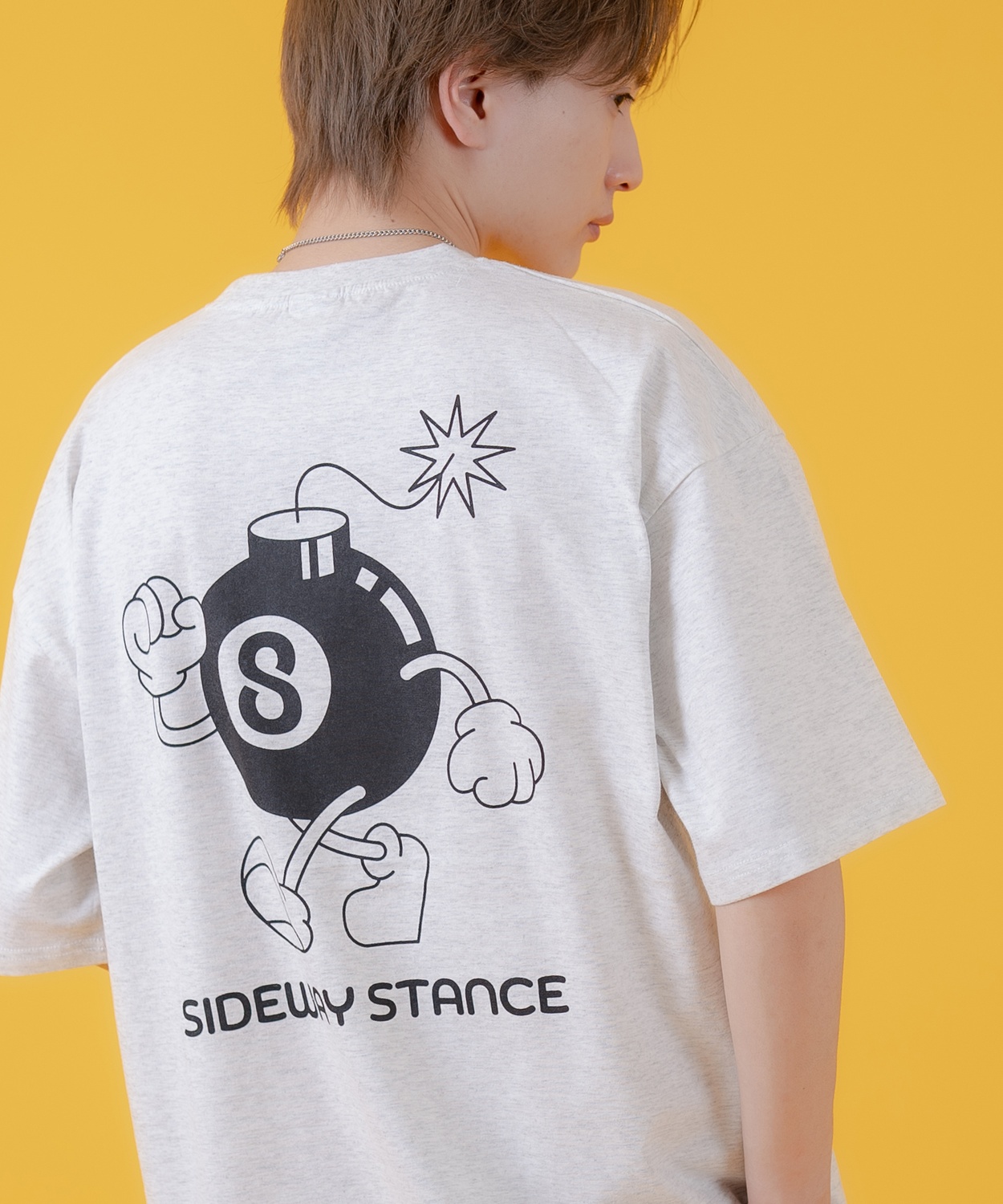 半袖Tシャツ メンズ SIDEWAY STANCE サイドウェイスタンス オリジナルプリント Sボム カットソー アメカジ スケーター ストリート | improves | 03