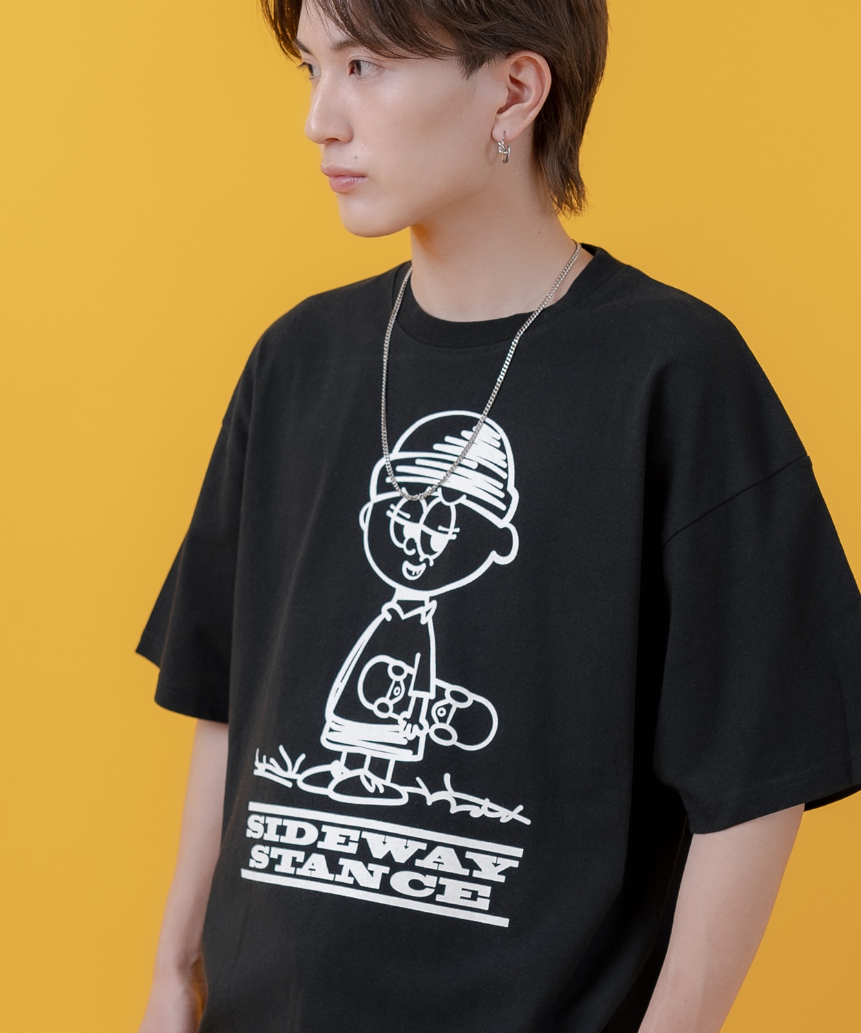 半袖Tシャツ メンズ SIDEWAY STANCE サイドウェイスタンス オリジナルプリント イラストボーイ カットソー アメカジ スケーター ストリート | improves | 02