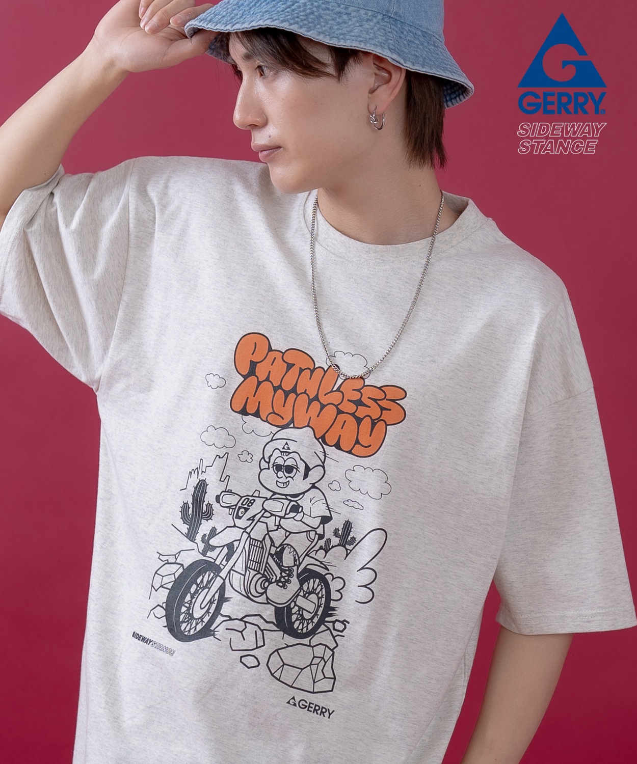 半袖Tシャツ メンズ レディース ジェリー GERRY コラボ プリント カットソー フロントプリント ワンポイントプリント アウトドア ストリート アメカジ 古着MIX | improves | 03