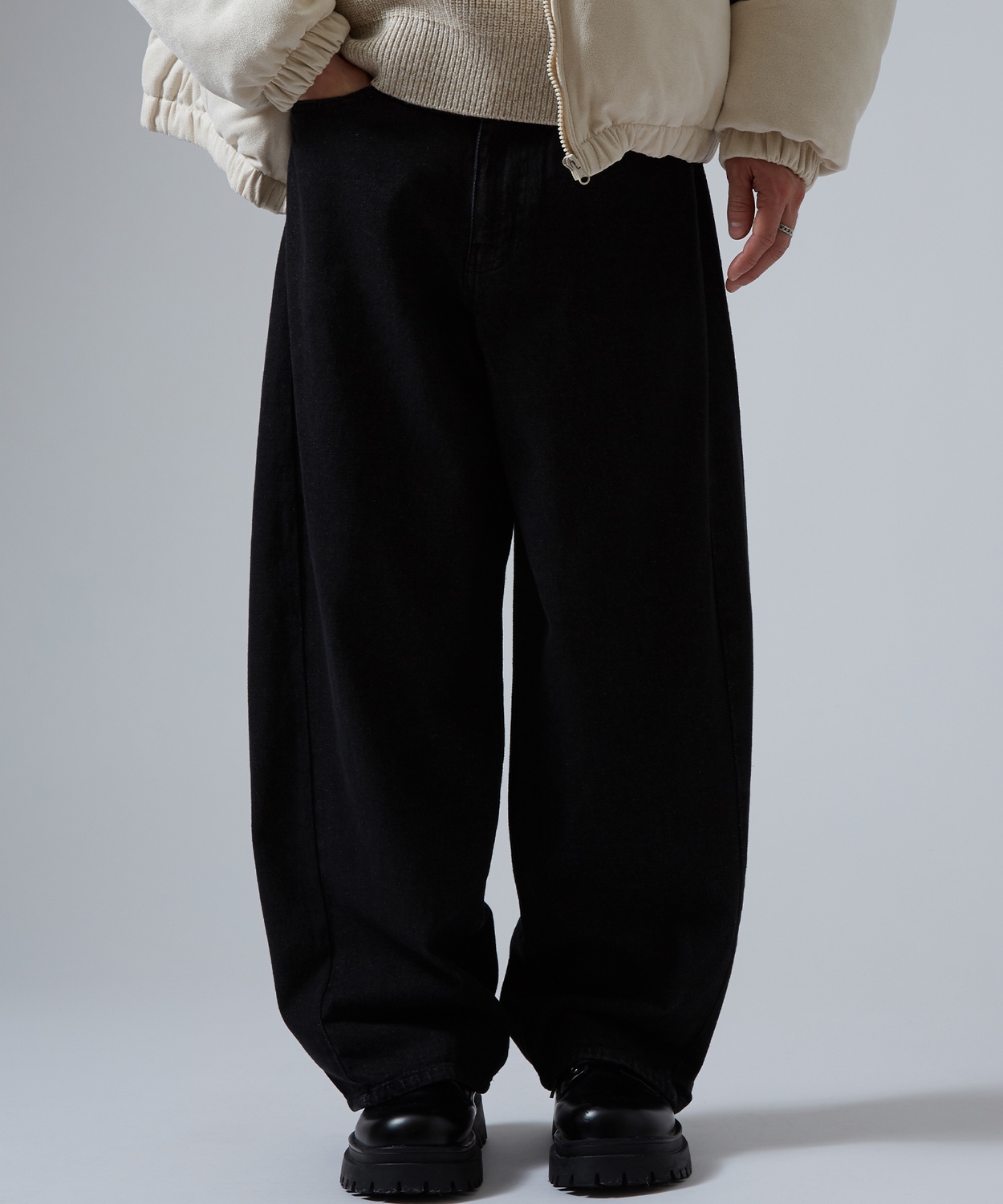 ジーンズ メンズ デニムパンツ ワイドパンツ バルーンパンツ バレルレッグ ストリート系 Y2K 古着MIX バギーパンツ 9.5オンス ビッグシルエット 韓国 | improves | 04