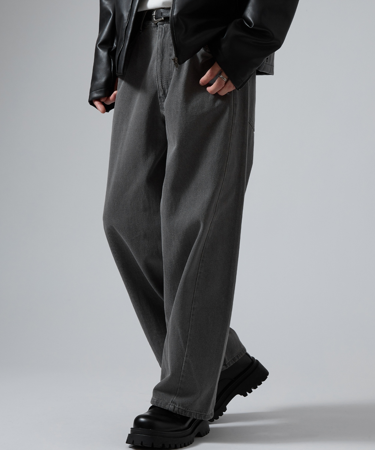 ジーンズ メンズ デニムパンツ ワイドパンツ バルーンパンツ バレルレッグ ストリート系 Y2K 古着MIX バギーパンツ 9.5オンス ビッグシルエット 韓国 | improves | 05