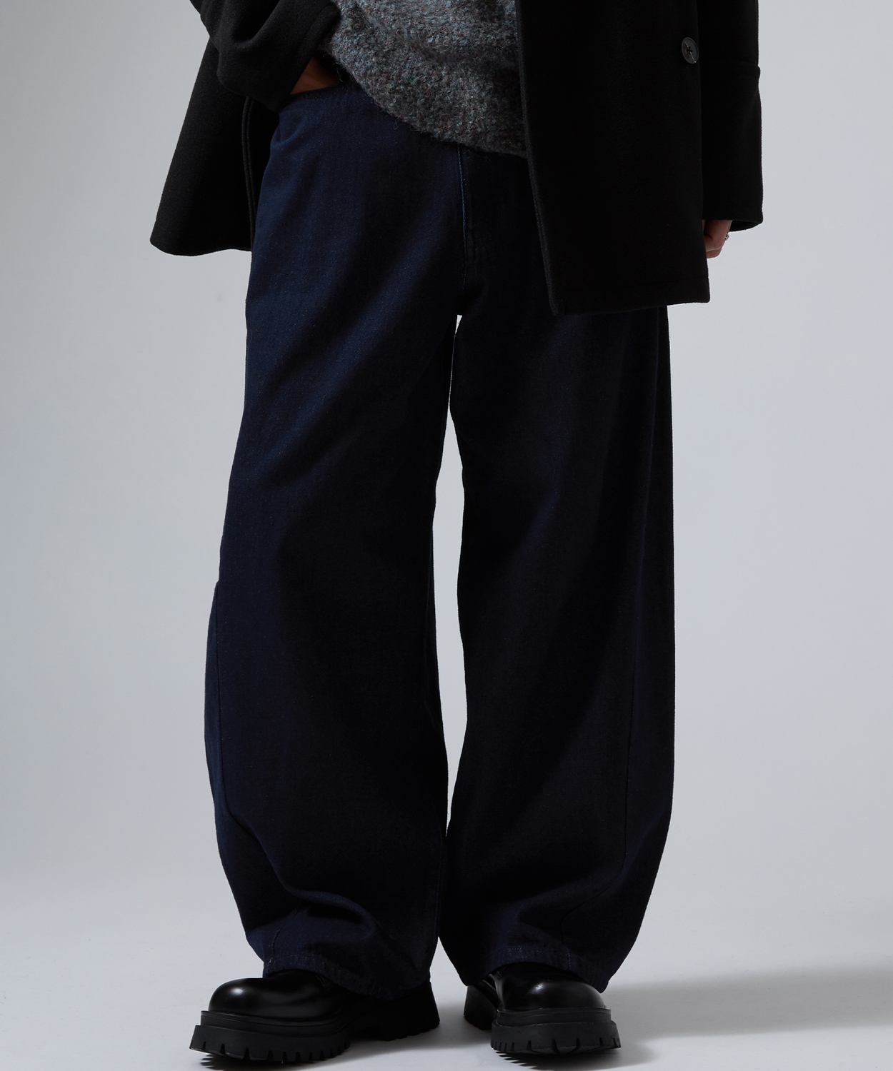 ジーンズ メンズ デニムパンツ ワイドパンツ バルーンパンツ バレルレッグ ストリート系 Y2K 古着MIX バギーパンツ 9.5オンス ビッグシルエット 韓国 | improves | 01