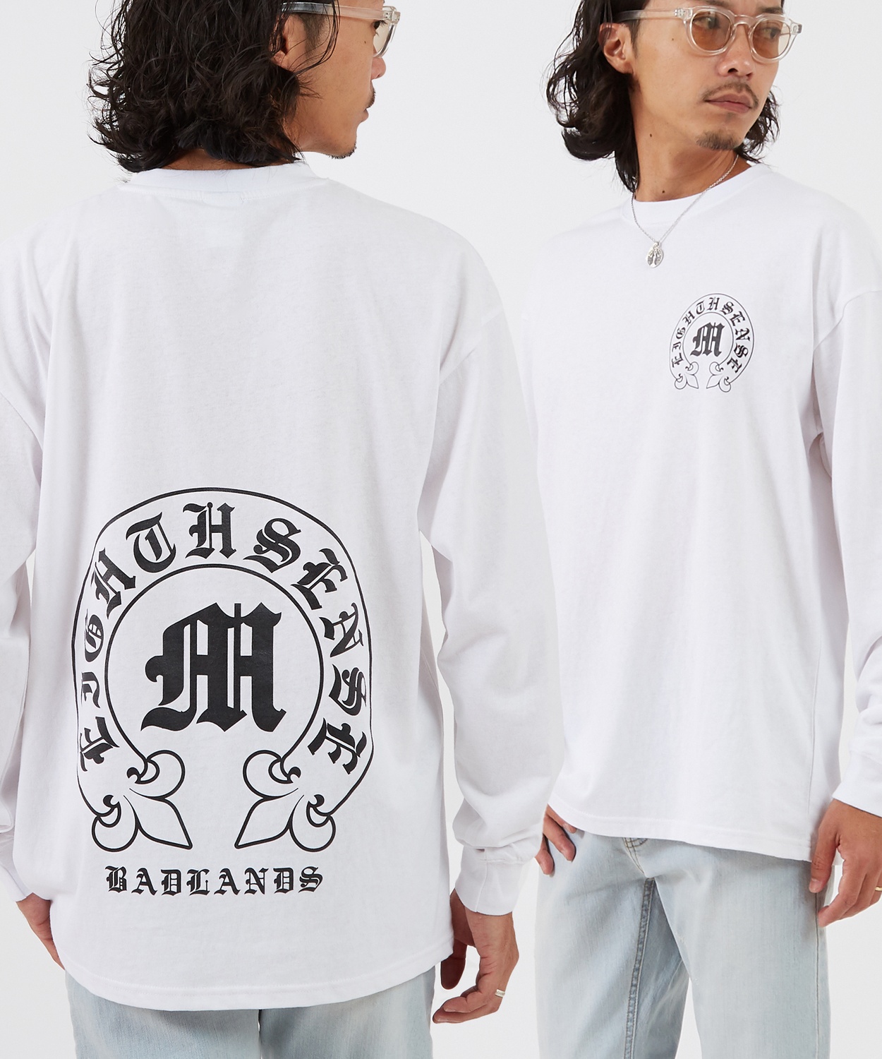 長袖Tシャツ メンズ SIDEWAY STANCE サイドウェイスタンス オリジナルプリント アーチロゴ カットソー 大きめ アメカジ カジュアル スケーター ストリート | improves | 01