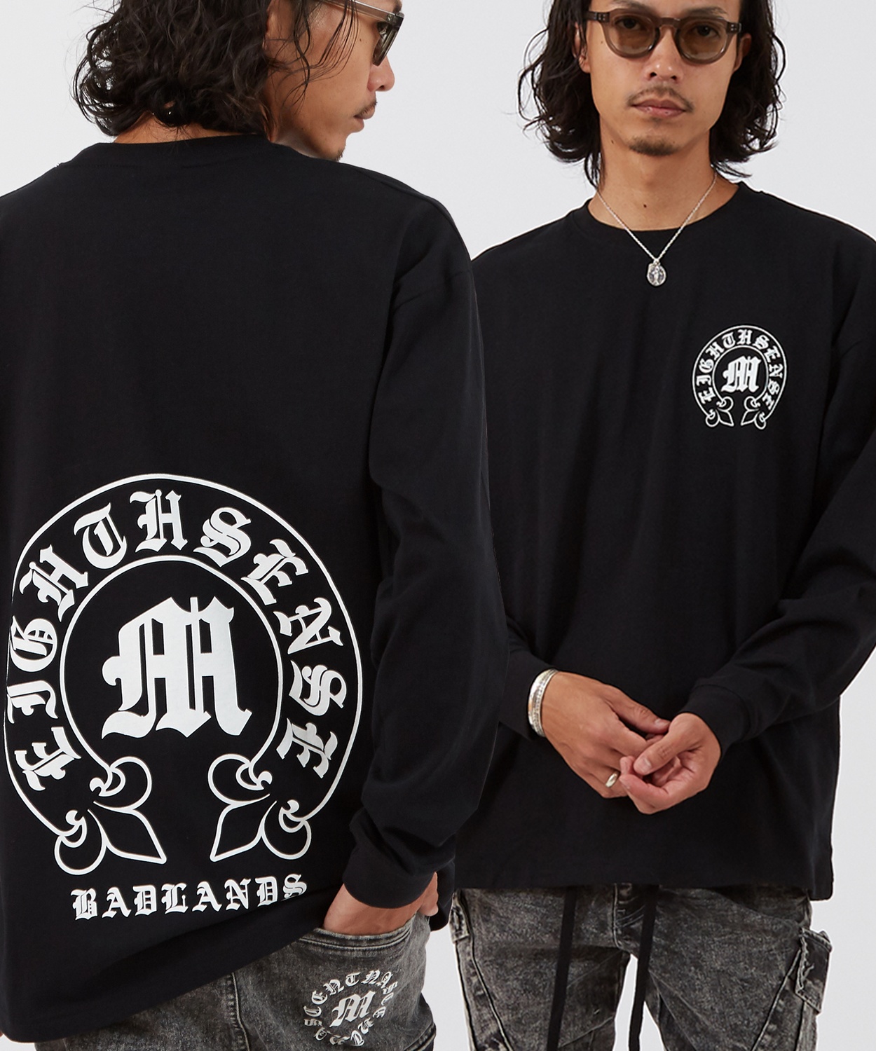 長袖Tシャツ メンズ SIDEWAY STANCE サイドウェイスタンス オリジナルプリント アーチロゴ カットソー 大きめ アメカジ カジュアル スケーター ストリート | improves | 02