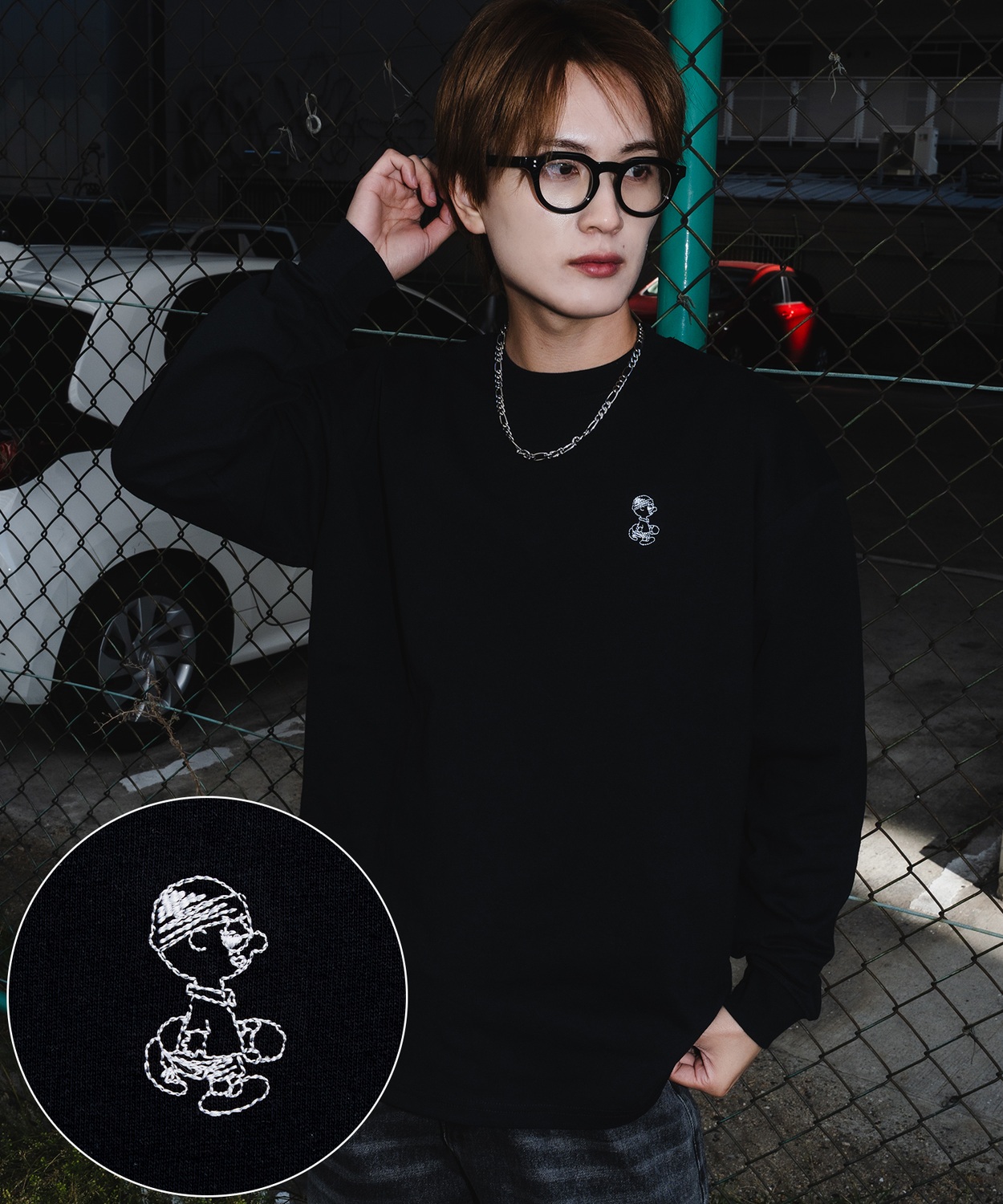 長袖Tシャツ メンズ SIDEWAY STANCE サイドウェイスタンス ワンポイント刺しゅう スケーターボーイ カットソー 大きめ アメカジ カジュアル  ストリート | improves | 02