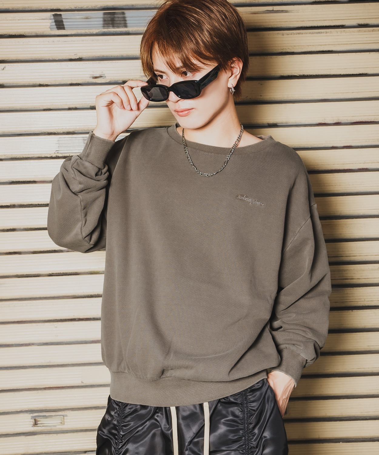 トレーナー メンズ SIDEWAY STANCE サイドウェイスタンス スウェット ピグメント プルオーバー ストリート カジュアル 韓国 | improves | 02