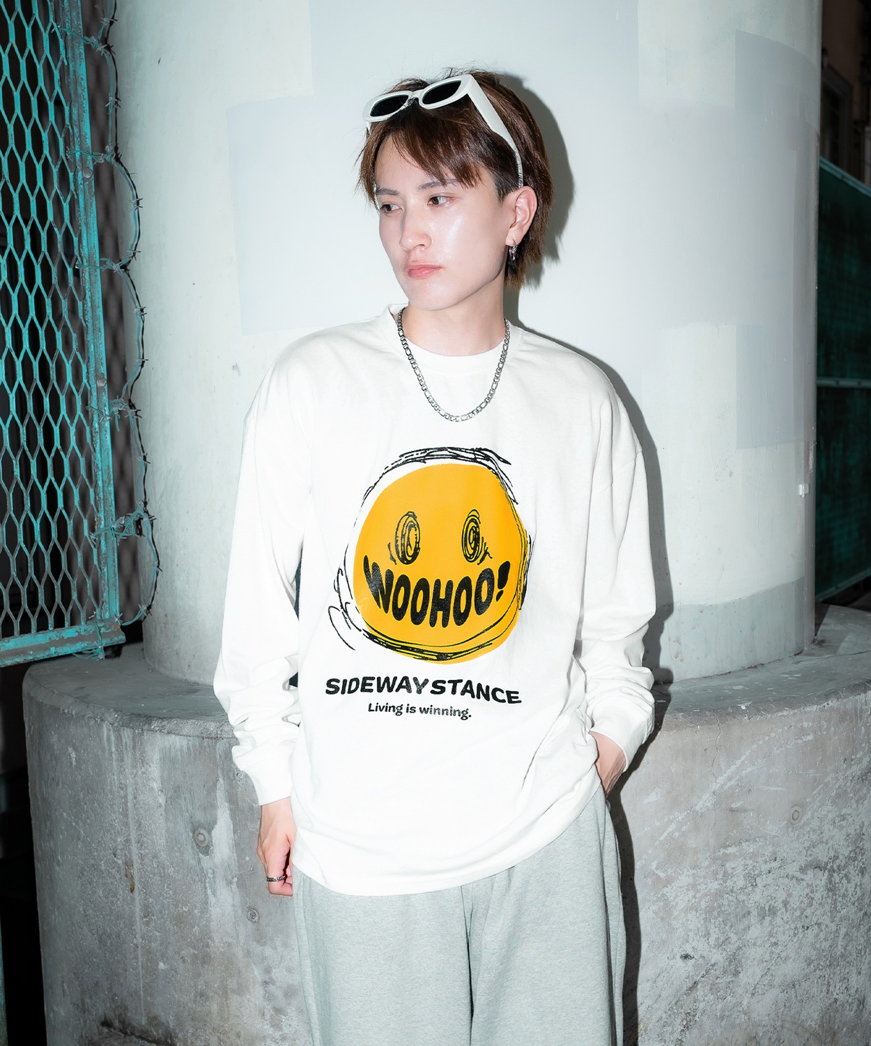 長袖Tシャツ メンズ SIDEWAY STANCE サイドウェイスタンス オリジナルプリント グラフィック ロンT カットソー アメカジ カジュアル Y2K ストリート 90s 韓国 | improves | 01