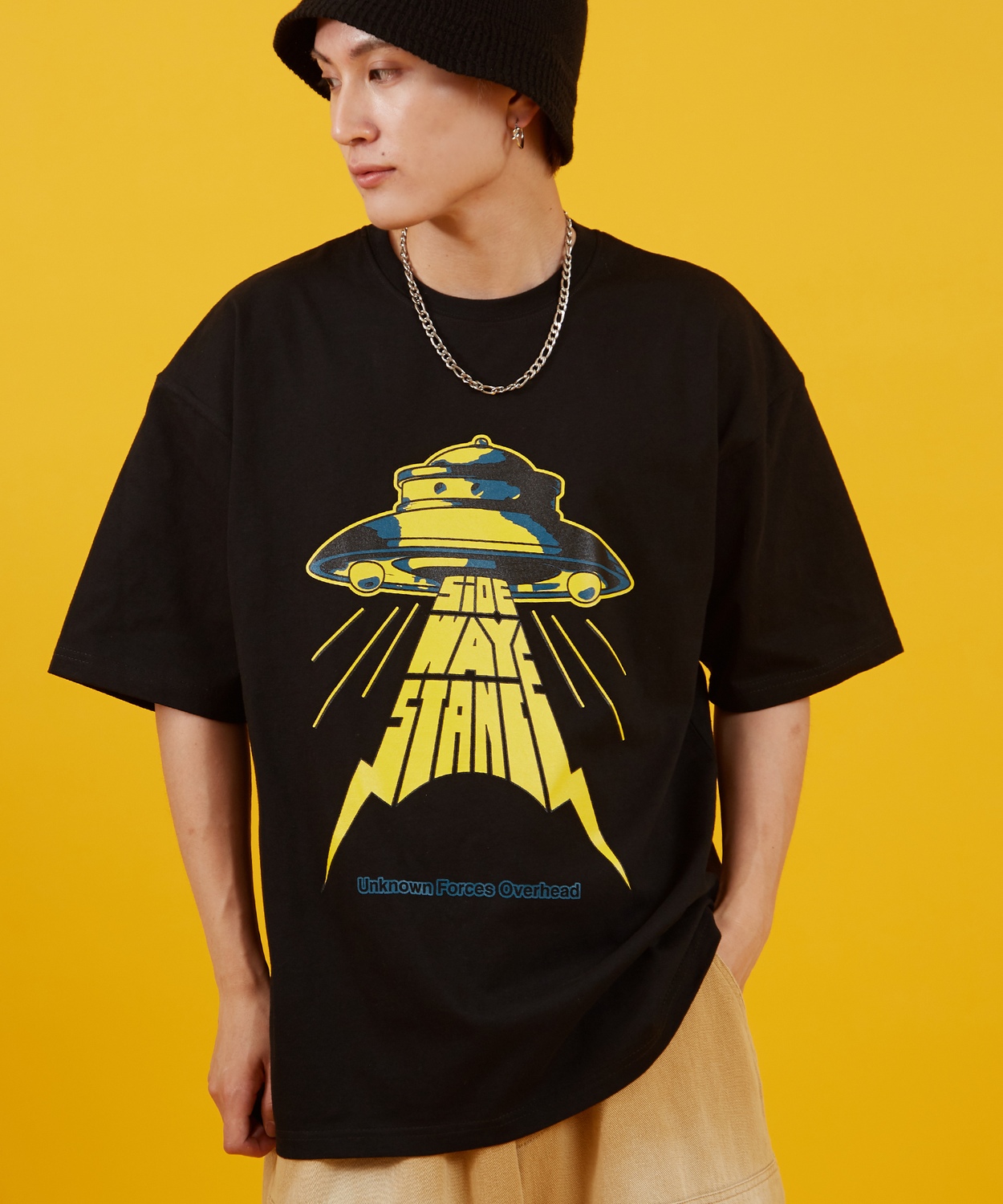 カットソー メンズ SIDEWAY STANCE サイドウェイスタンス 半袖 Tシャツ  UFO プリント アメカジ カジュアル Y2K ストリート 90s レトロ 韓国 | improves | 02