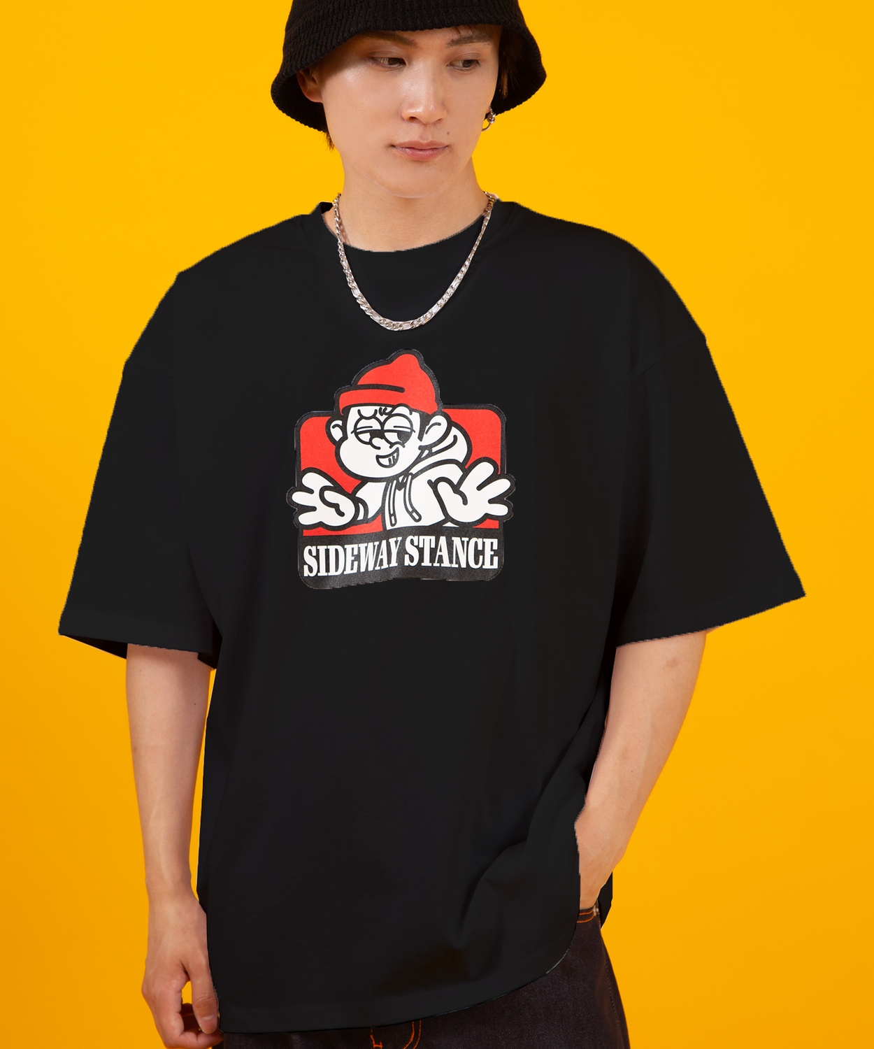 カットソー メンズ  SIDEWAY STANCE サイドウェイスタンス 半袖 Tシャツ ラベル レトロ プリント アメカジ カジュアル Y2K ストリート 90s 韓国ファッション | improves | 02
