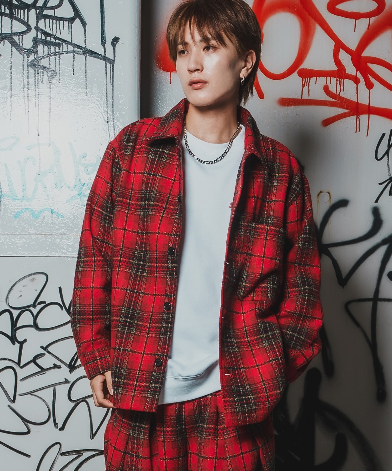 カバーオール メンズ チェック柄  大きめ アメカジ カジュアル スケーター ストリート Y2K 90s 古着MIX 韓国ファッション | improves | 02