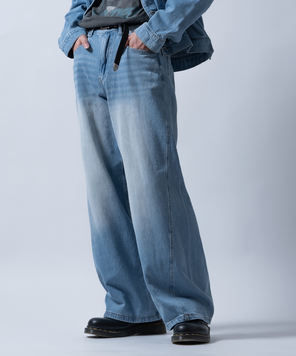 ジーンズ メンズ デニムパンツ ワイドパンツ フレアパンツ ビッグシルエット カジュアル アメカジ ストリート 韓国ファッション | improves | 02