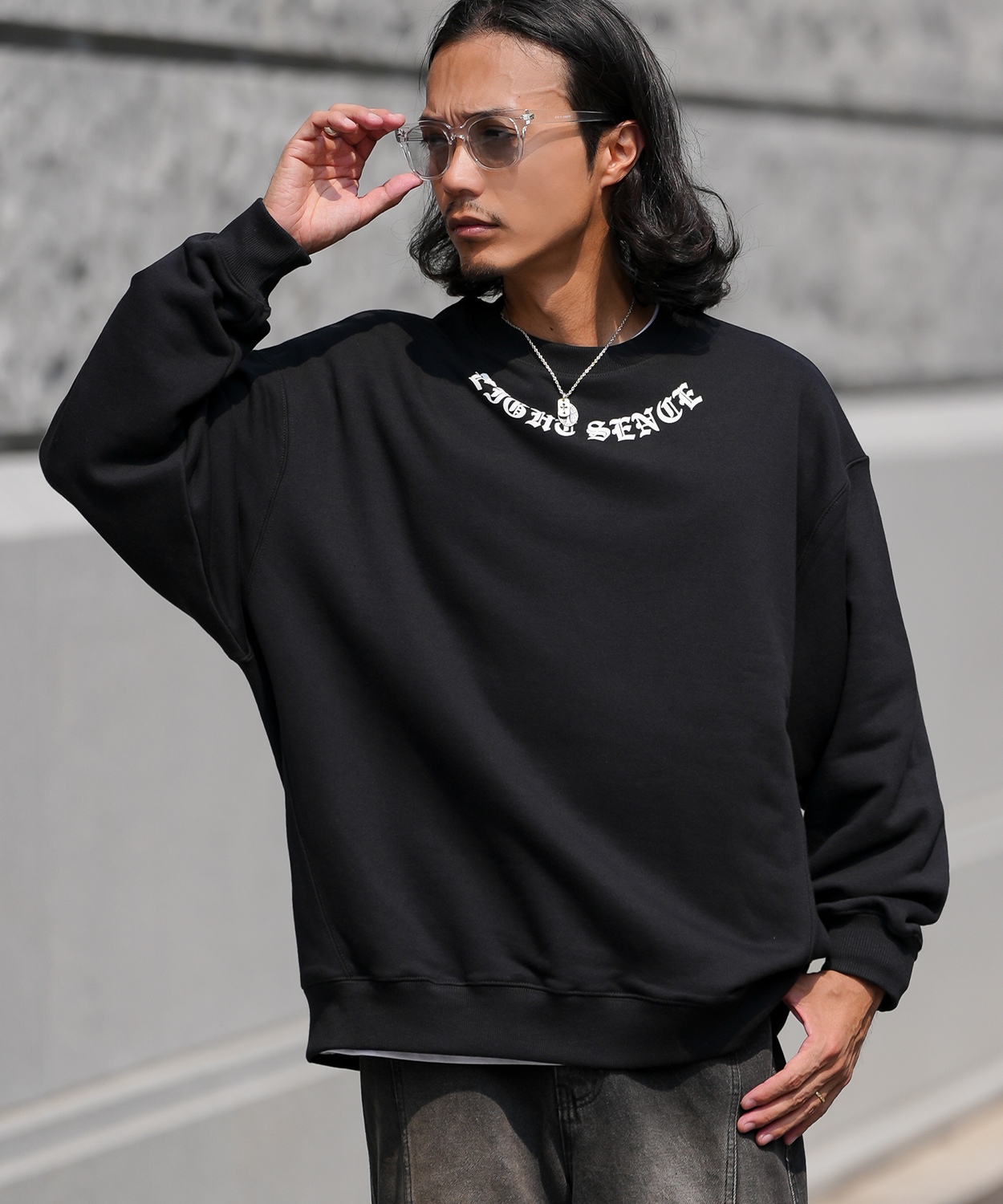 トレーナー メンズ SIDEWAY STANCE サイドウェイスタンス アーチロゴ プリント 裏毛 スウェット フーディー カジュアル Y2K ストリート 90s古着MIX 韓国 | improves | 01