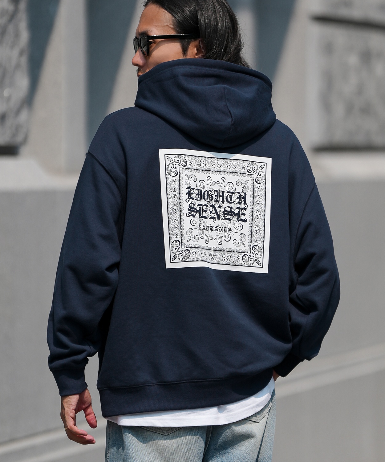 パーカー メンズ SIDEWAY STANCE サイドウェイスタンス バンダナ バックプリント 裏毛 スウェット フーディー カジュアル Y2K ストリート 90s古着MIX 韓国 | improves | 03