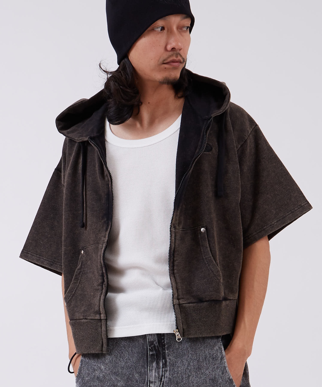 半袖シャツ メンズ サイドウェイスタンス ビッグシルエット ピグメント カットソー 半袖T アメカジ カジュアル スケーター ストリート 古着MIX 韓国ファッション | improves | 01