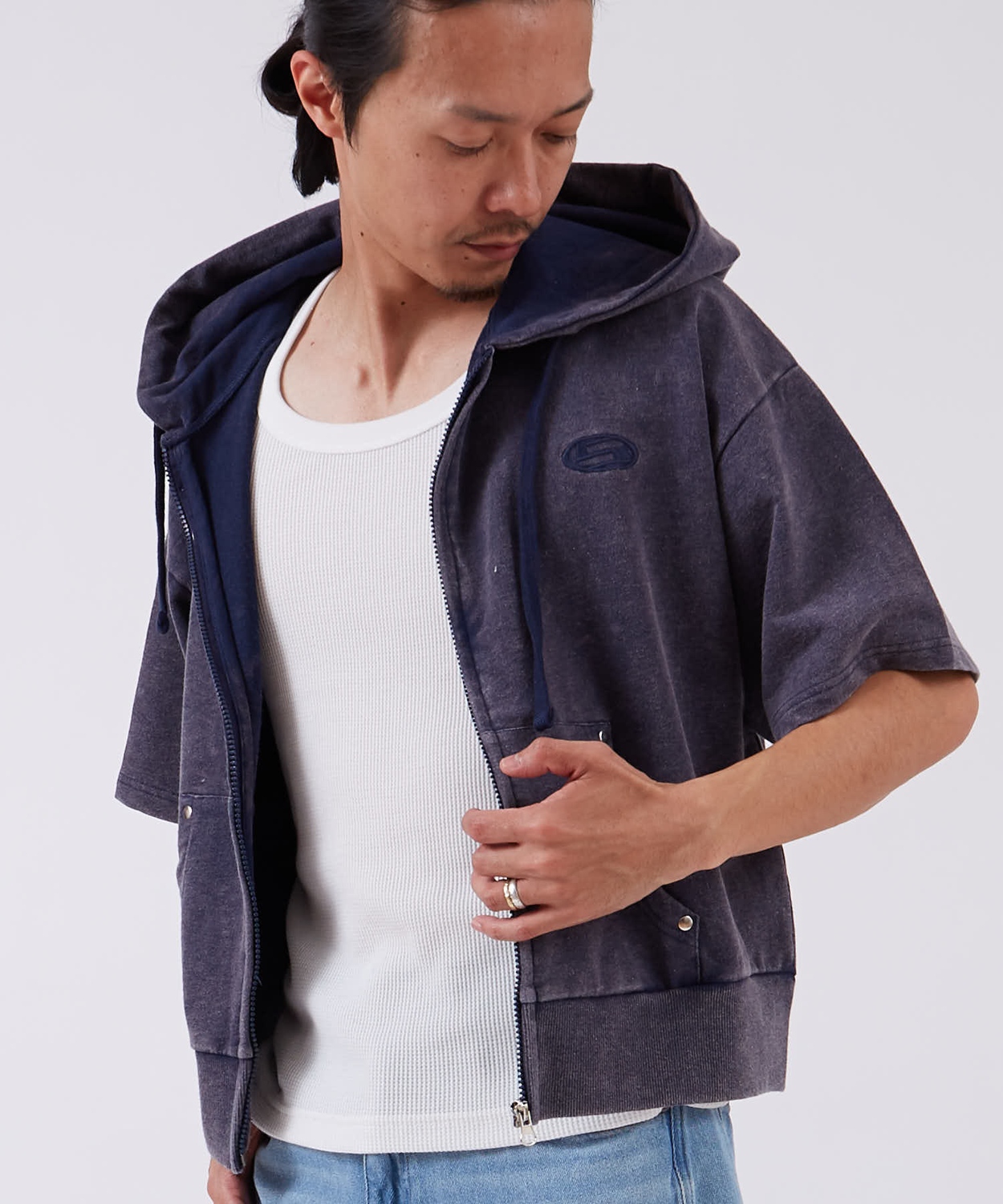 半袖シャツ メンズ サイドウェイスタンス ビッグシルエット ピグメント カットソー 半袖T アメカジ カジュアル スケーター ストリート 古着MIX 韓国ファッション | improves | 03