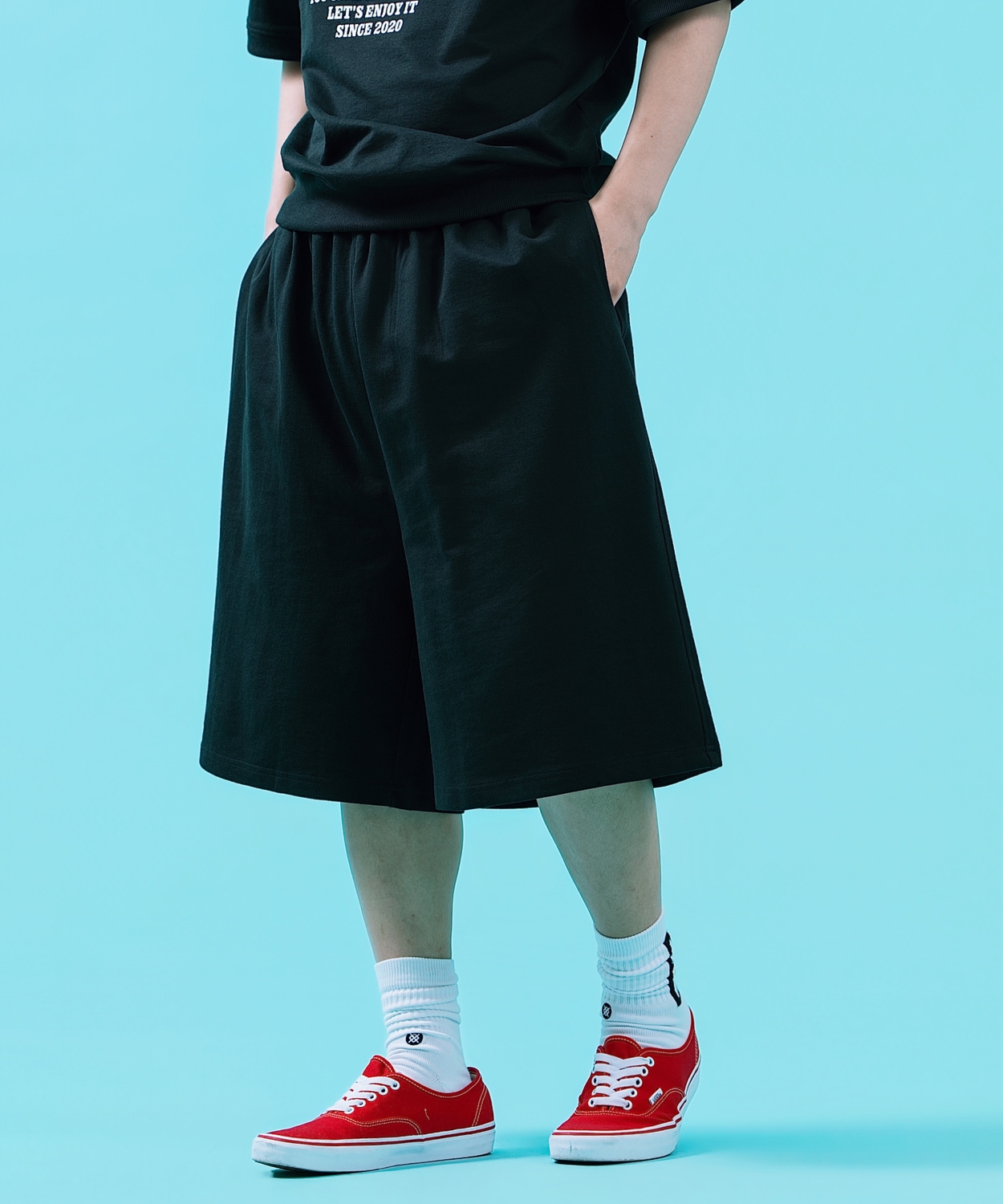 ショートパンツ メンズ SIDEWAY STANCE スウェット スエードポンチ ワイド ショーツ アメカジ カジュアル スケーター ストリート 古着MIX 韓国ファッション | improves | 01