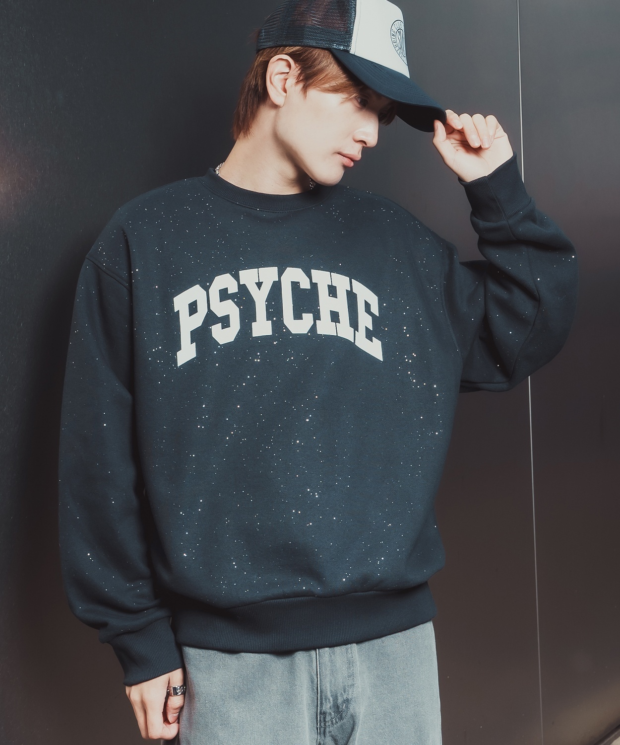 トレーナー メンズ SIDEWAY STANCE サイドウェイスタンス 裏起毛 カレッジロゴ 大きめ アメカジ カジュアル スケーター ストリート 古着MIX 韓国ファッション | improves | 01