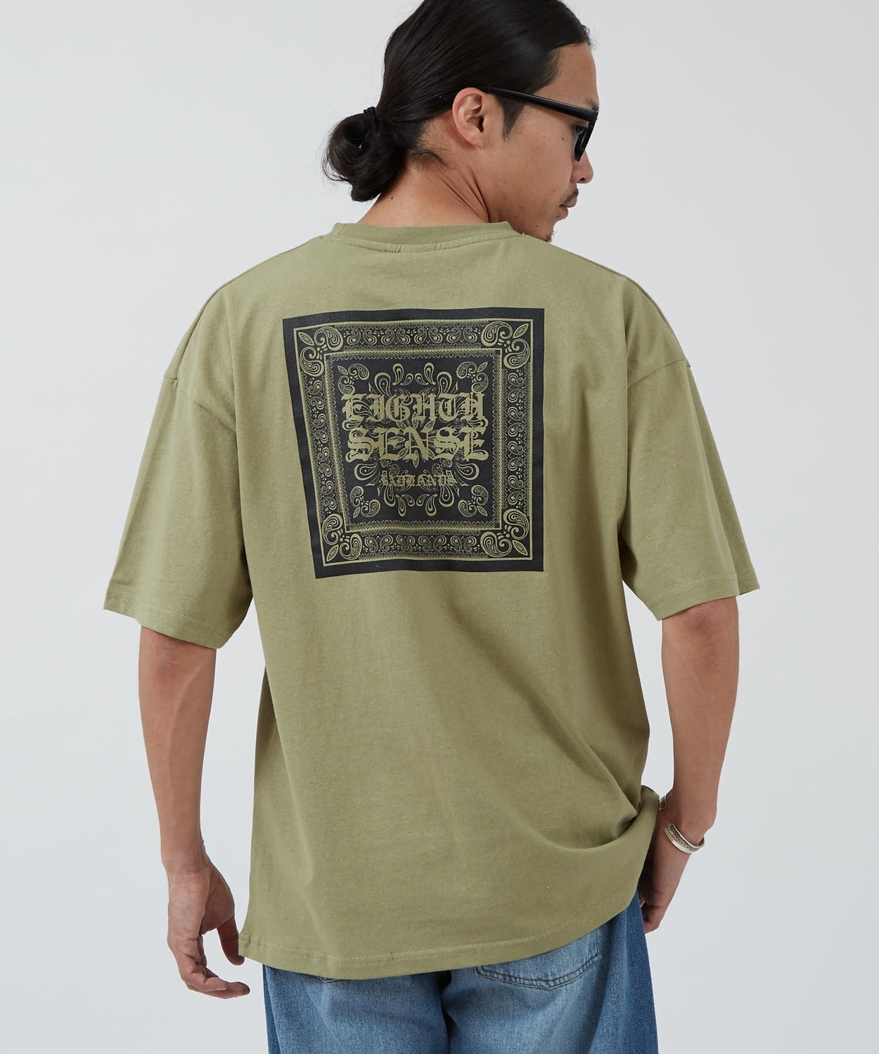 半袖Tシャツ メンズ SIDEWAY STANCE サイドウェイスタンス バンダナTシャツ ペイズリー スクエアロゴ オーバーサイズ ストリート スケーター 韓国ファッション | improves | 03