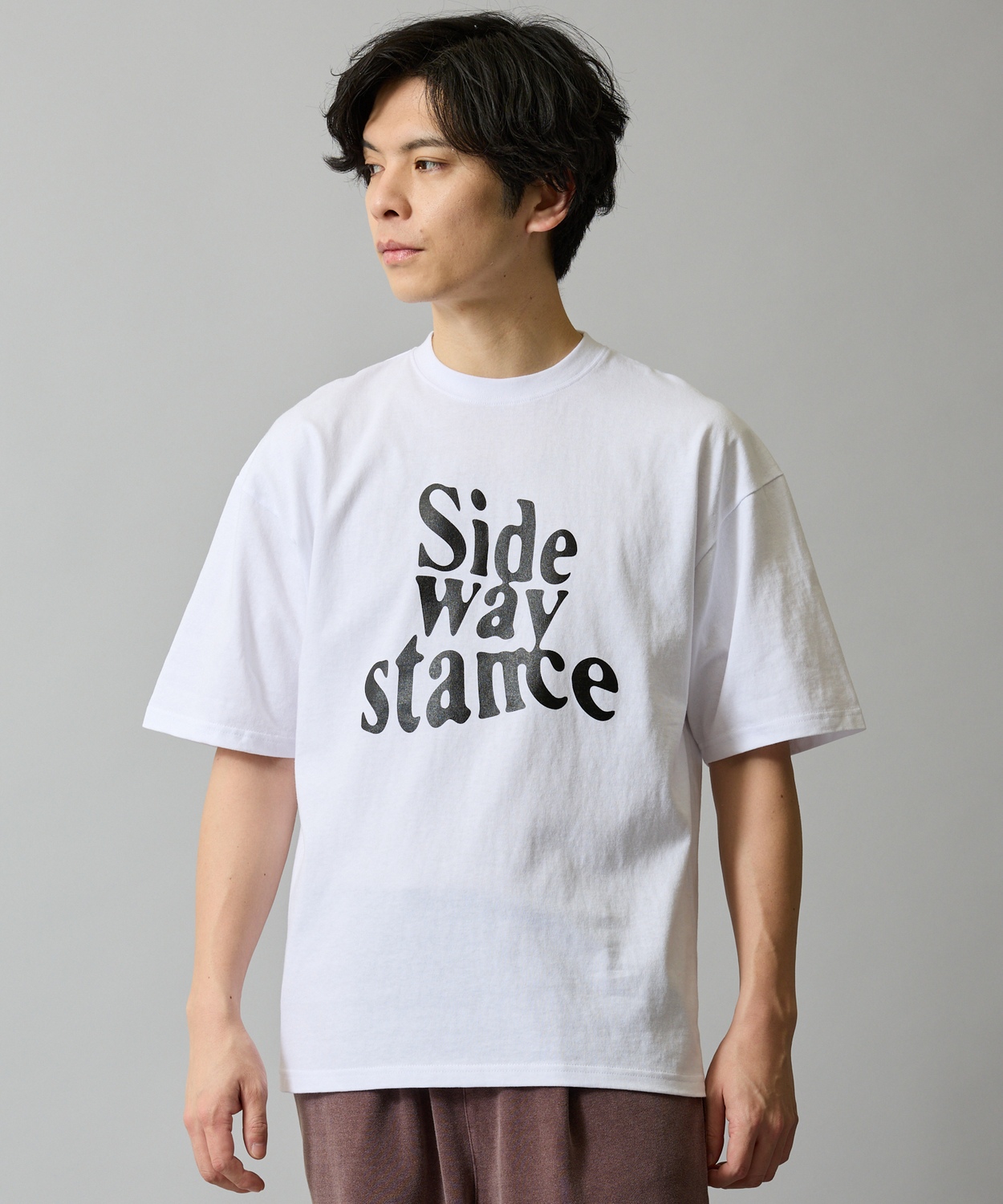 半袖Tシャツ メンズ SIDEWAY STANCE サイドウェイスタンス オリジナルプリント ウェーブカレッジロゴ 半袖Tシャツ カットソー カジュアル アメカジ ストリート | improves | 01