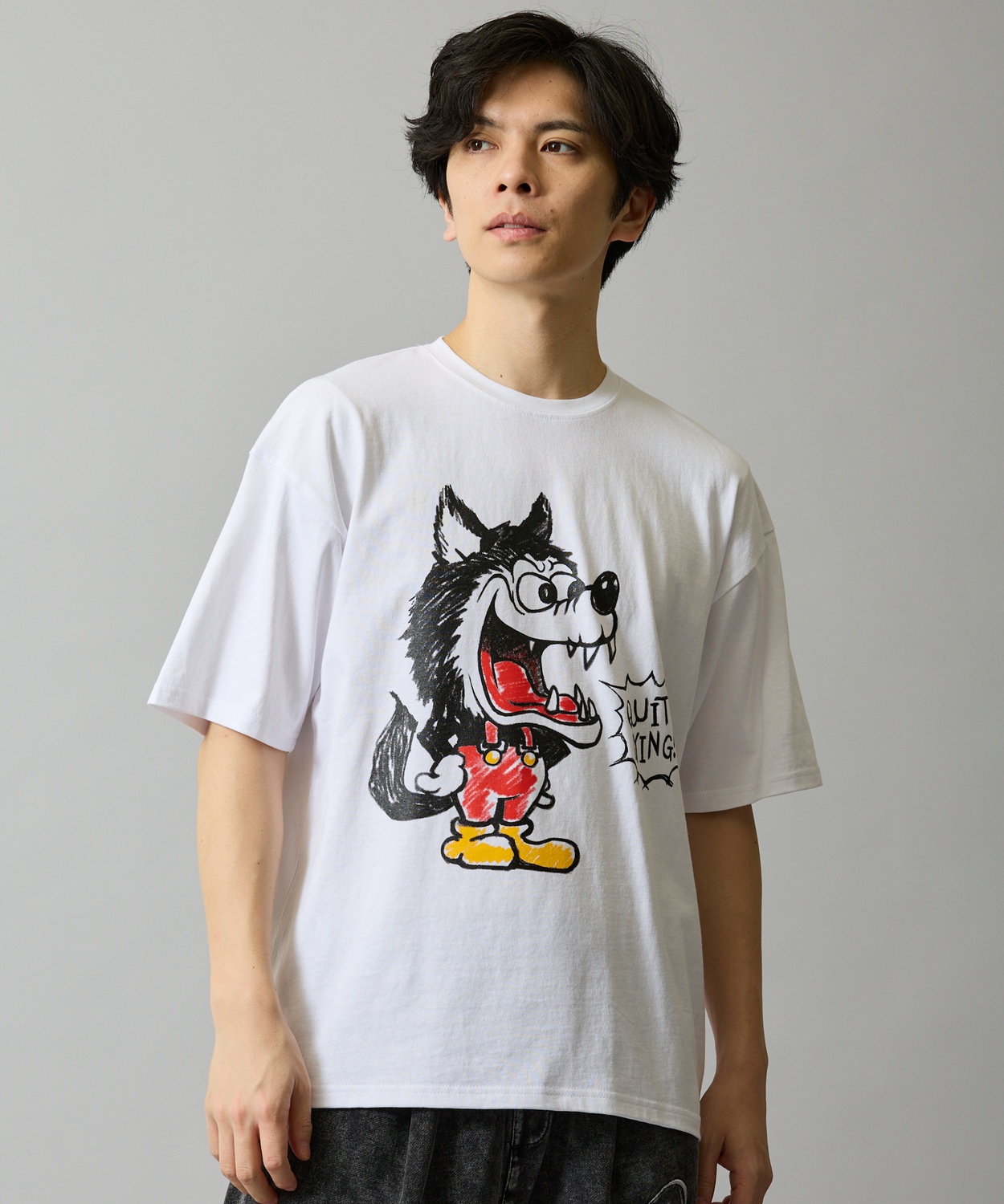 半袖Tシャツ メンズ SIDEWAY STANCE サイドウェイスタンス オリジナルプリント クレヨンウルフ 半袖Tシャツ カットソー カジュアル アメカジ ストリート | improves | 01