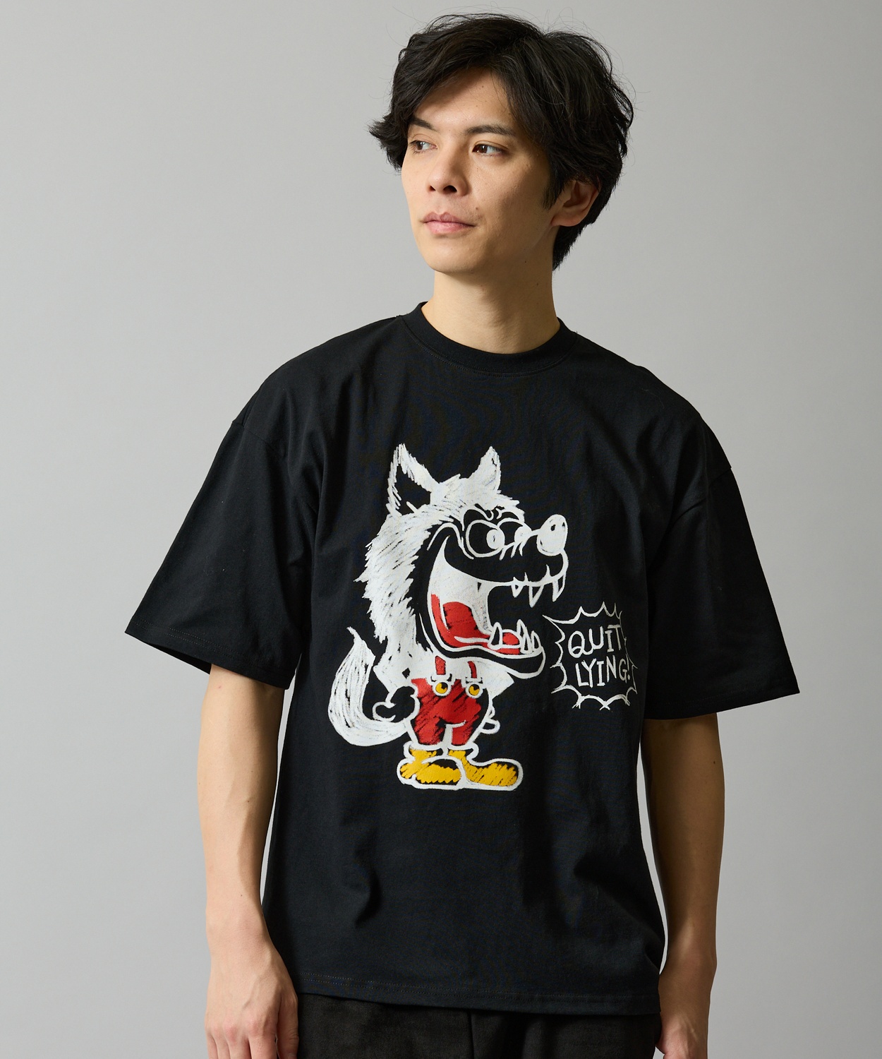 半袖Tシャツ メンズ SIDEWAY STANCE サイドウェイスタンス オリジナルプリント クレヨンウルフ 半袖Tシャツ カットソー カジュアル アメカジ ストリート | improves | 02