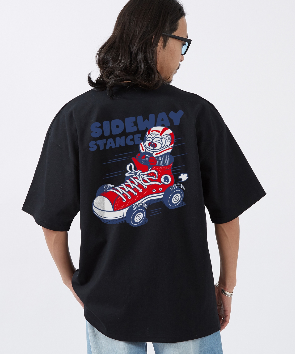 半袖Tシャツ メンズ SIDEWAY STANCE サイドウェイスタンス オリジナルプリント レーシングシューズ 半袖Tシャツ カットソー カジュアル アメカジ ストリート | improves | 02