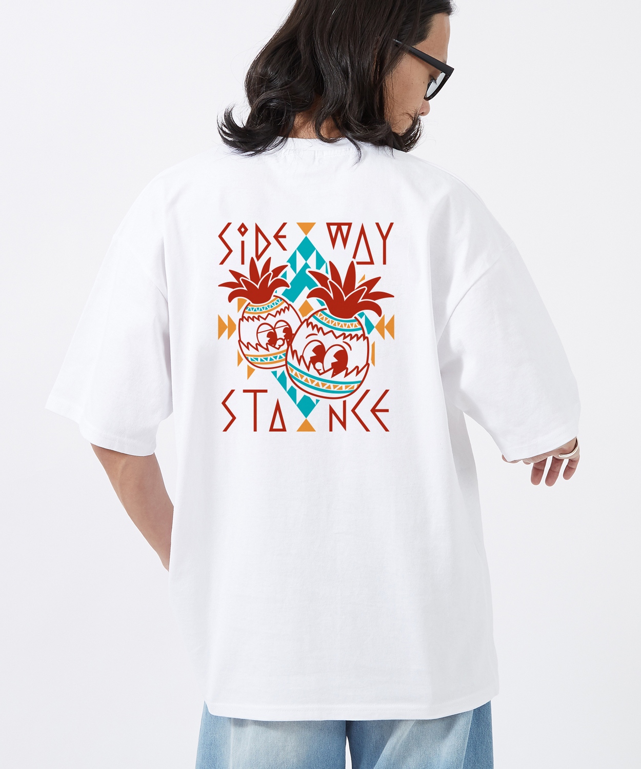 半袖Tシャツ メンズ SIDEWAY STANCE サイドウェイスタンス オリジナルプリント パイナップルブラザー 半袖Tシャツ カットソー カジュアル アメカジ ストリート | improves | 01