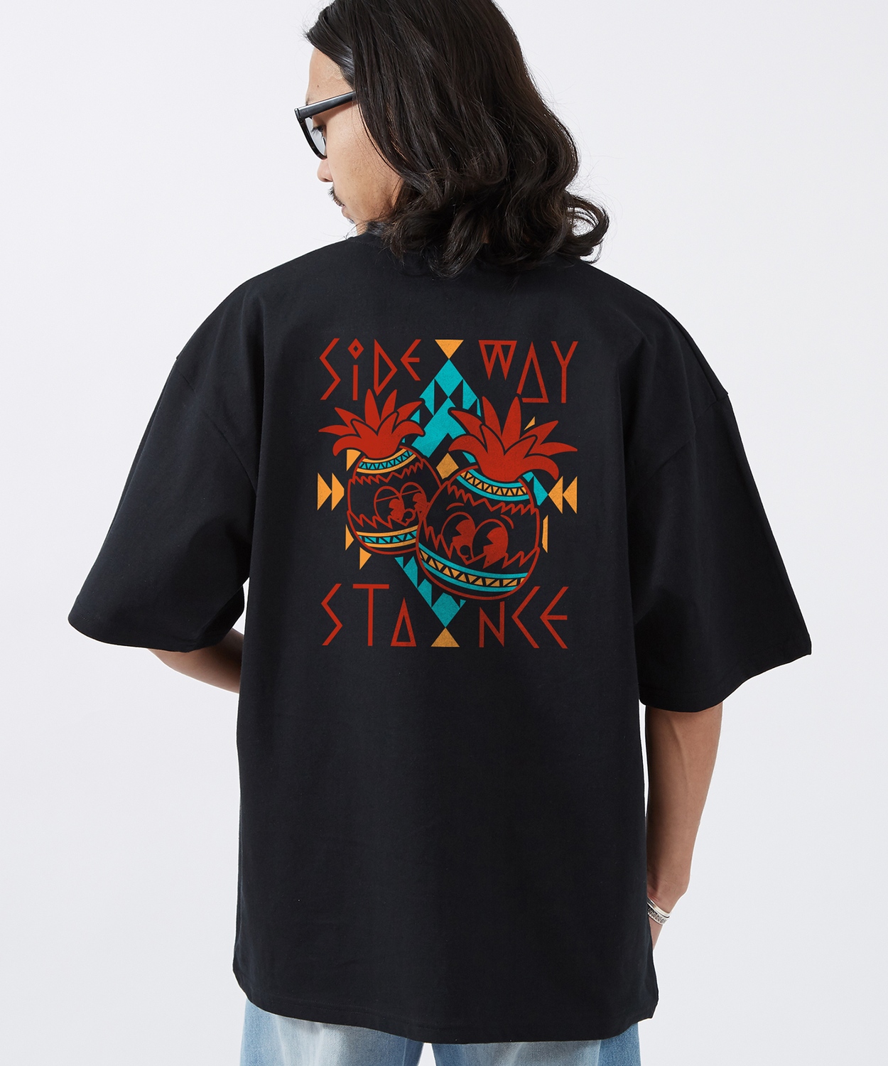 半袖Tシャツ メンズ SIDEWAY STANCE サイドウェイスタンス オリジナルプリント パイナップルブラザー 半袖Tシャツ カットソー カジュアル アメカジ ストリート | improves | 02