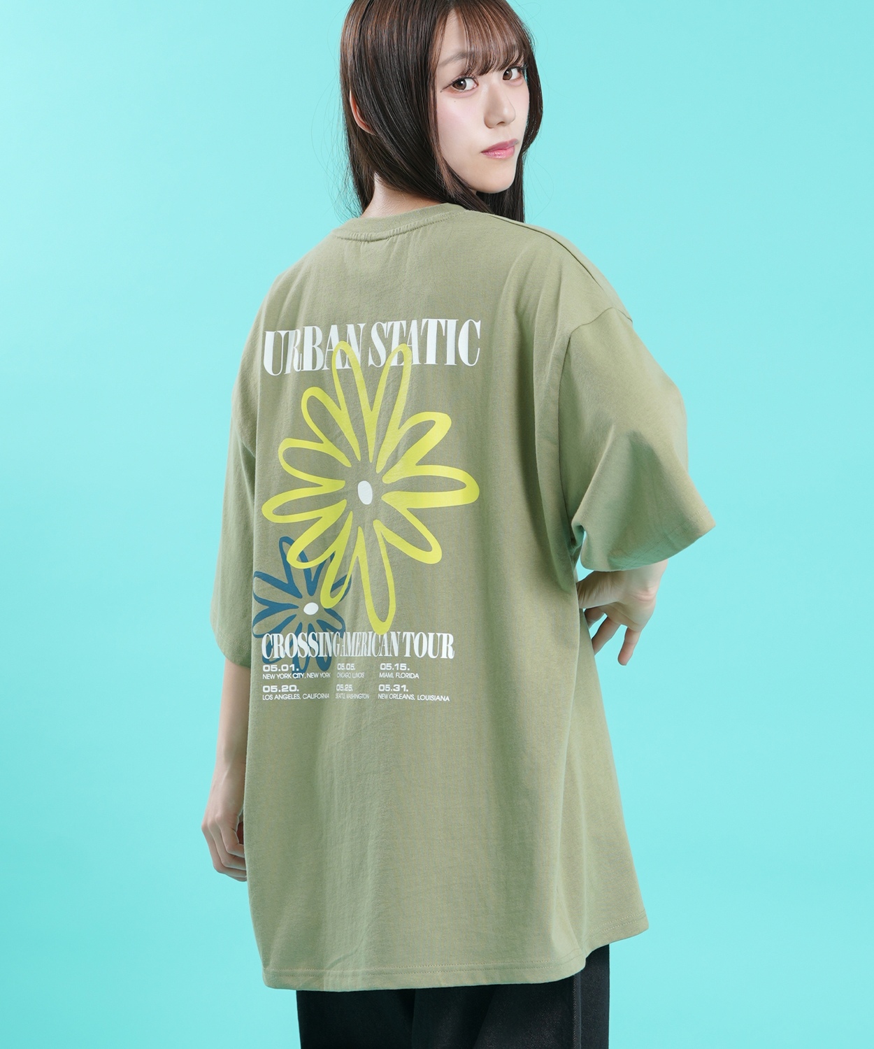 Tシャツ メンズ SIDEWAY STANCE サイドウェイスタンス 半袖 カットソー バックプリント アメカジ カジュアル スケーター ストリート 古着MIX 韓国ファッション | improves | 03