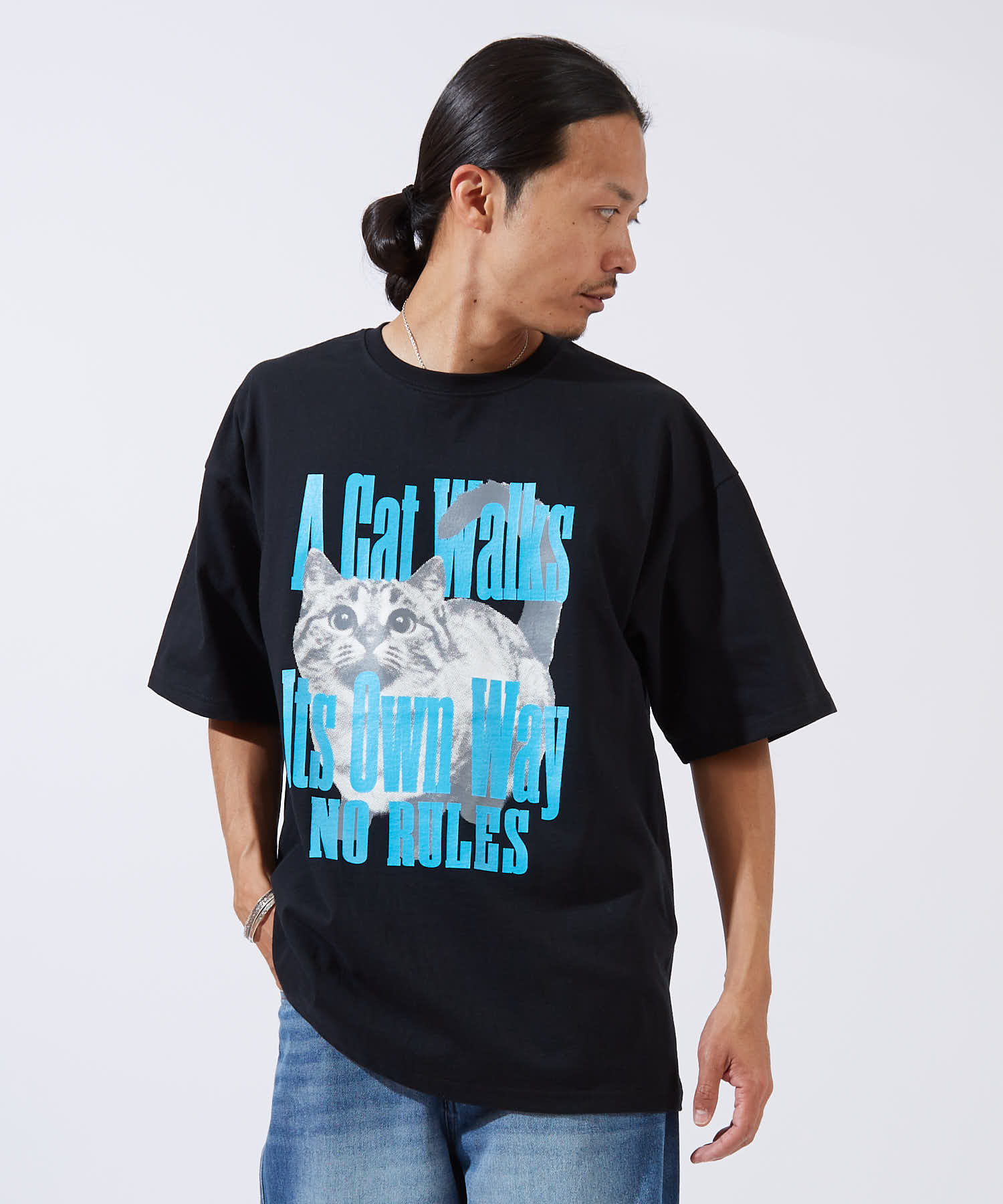 半袖Tシャツ メンズ SIDEWAY STANCE サイドウェイスタンス オリジナルプリント ネコグラフィック 半袖Tシャツ カットソー カジュアル ストリート スケーター | improves | 02