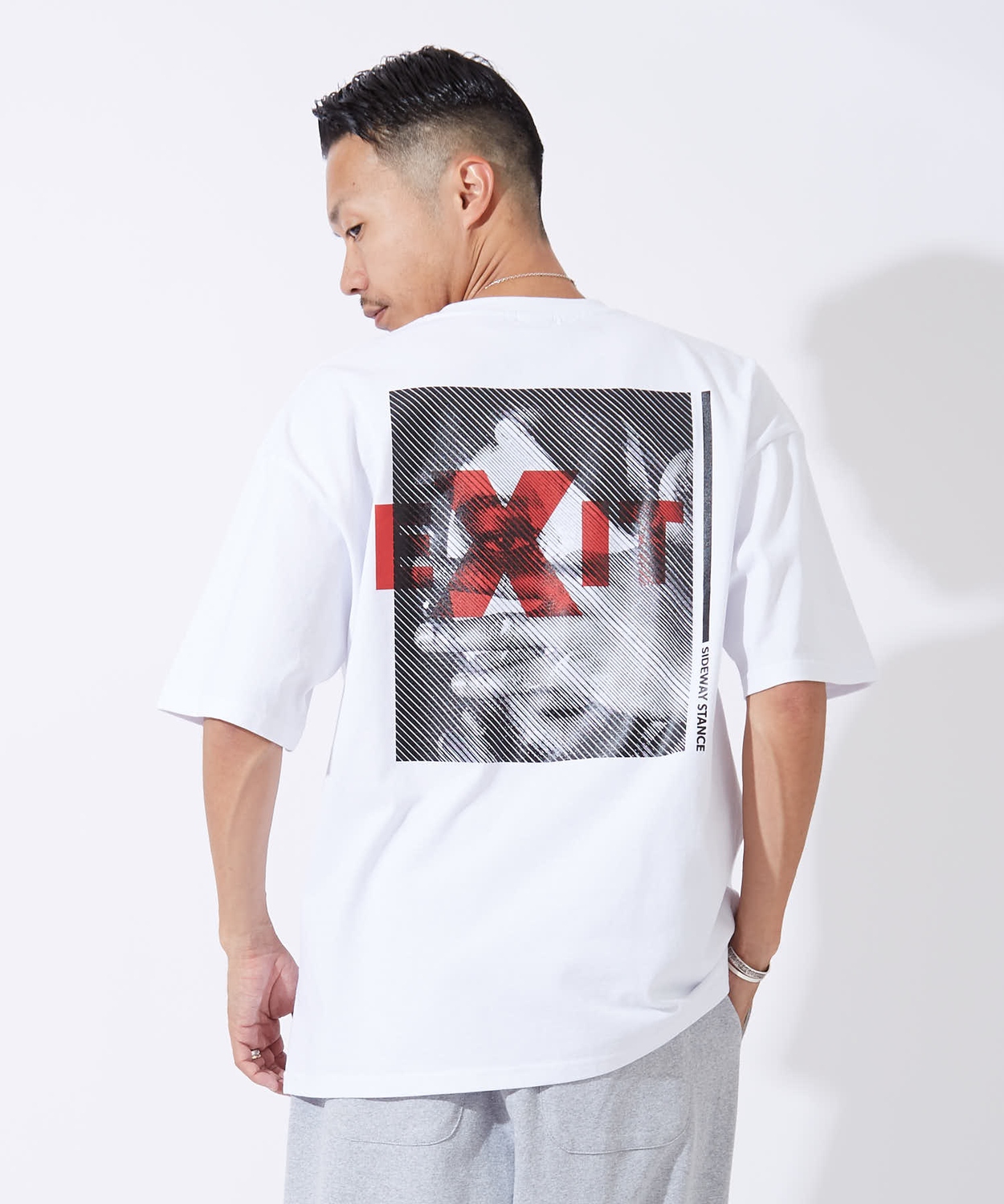半袖Tシャツ メンズ レディース フォトプリント 綿100 ビッグシルエット SIDEWAY STANCE オーバーサイズ ストリート 古着MIX | improves | 01