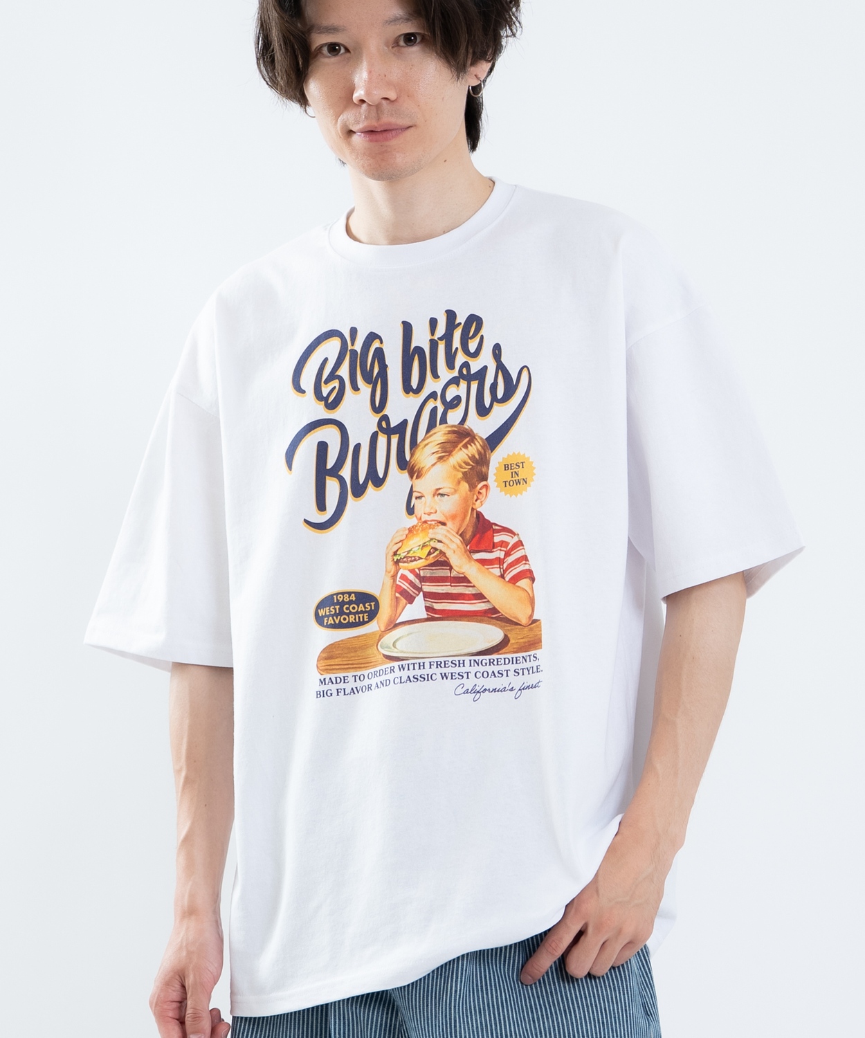 半袖Tシャツ メンズ レディース フォトプリント 綿100 ビッグシルエット SIDEWAY STANCE オーバーサイズ ストリート 古着MIX | improves | 01