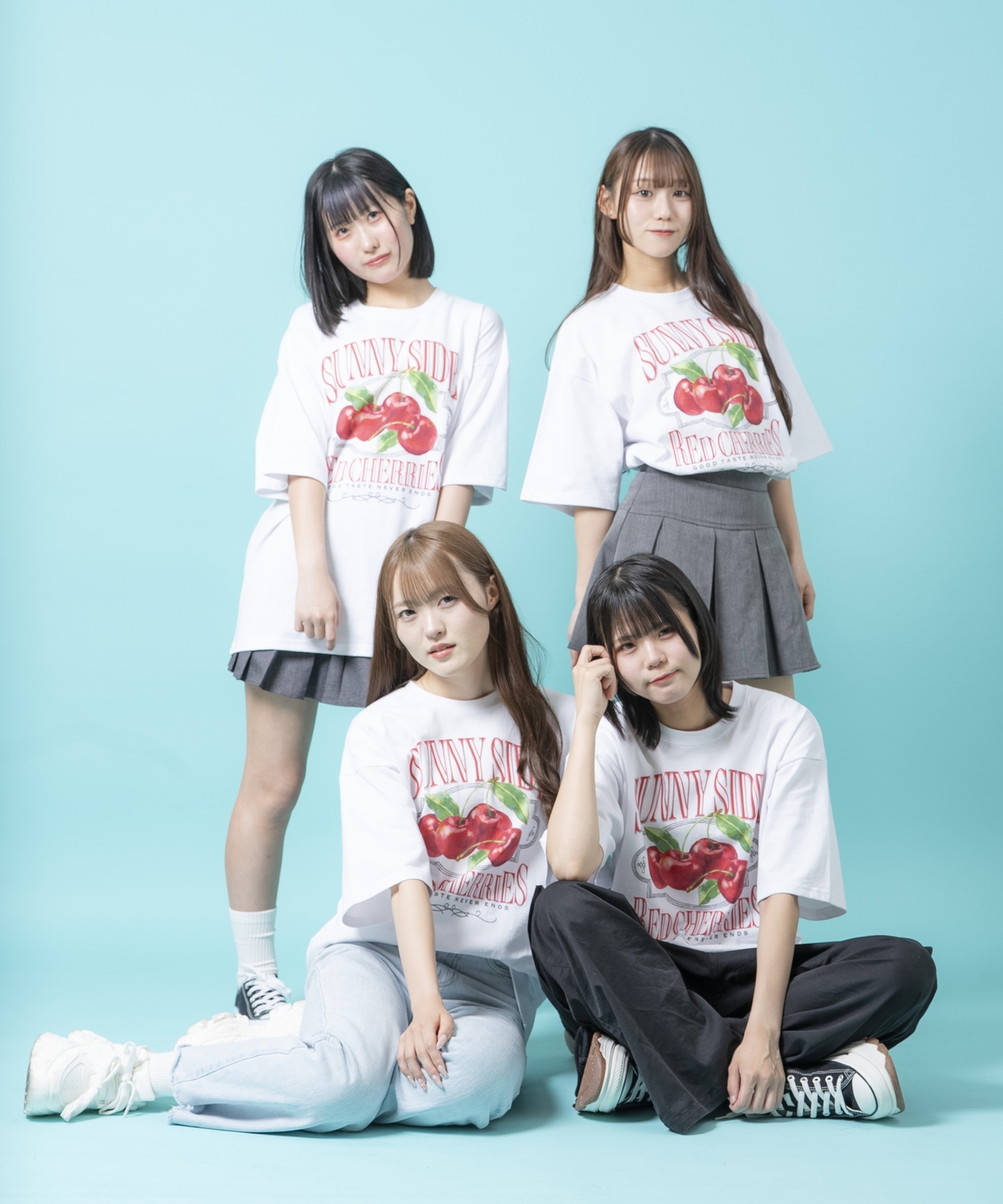 半袖Tシャツ メンズ ユニセックス さくらんぼ チェリー プリント Tシャツ カットソー かわいい アイドル アメカジ カジュアル スケーター ストリート 韓国 | improves | 01