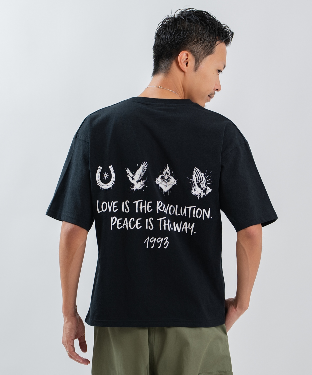 半袖Tシャツ メンズ レディース フォトプリント 綿100 ビッグシルエット SIDEWAY STANCE オーバーサイズ ストリート 古着MIX | improves | 02