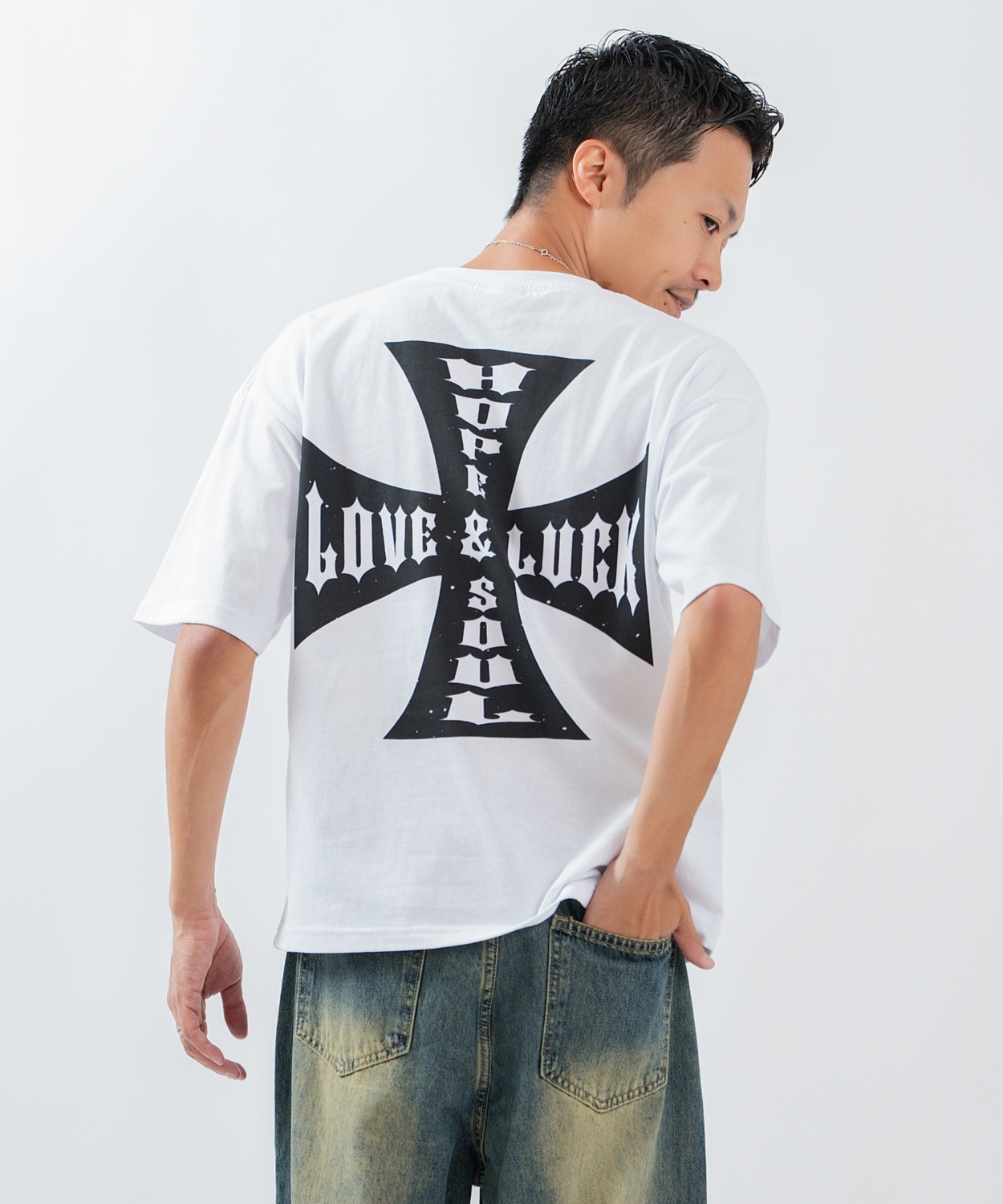 半袖Tシャツ メンズ レディース フォトプリント 綿100 ビッグシルエット SIDEWAY STANCE オーバーサイズ ストリート 古着MIX | improves | 01