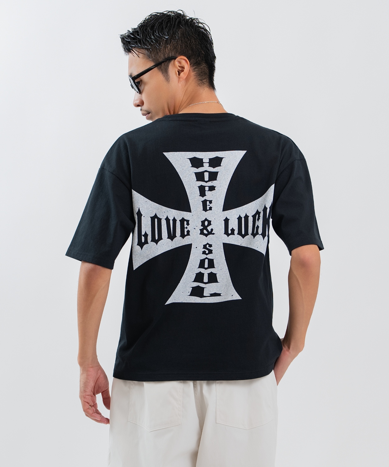 半袖Tシャツ メンズ レディース フォトプリント 綿100 ビッグシルエット SIDEWAY STANCE オーバーサイズ ストリート 古着MIX | improves | 02