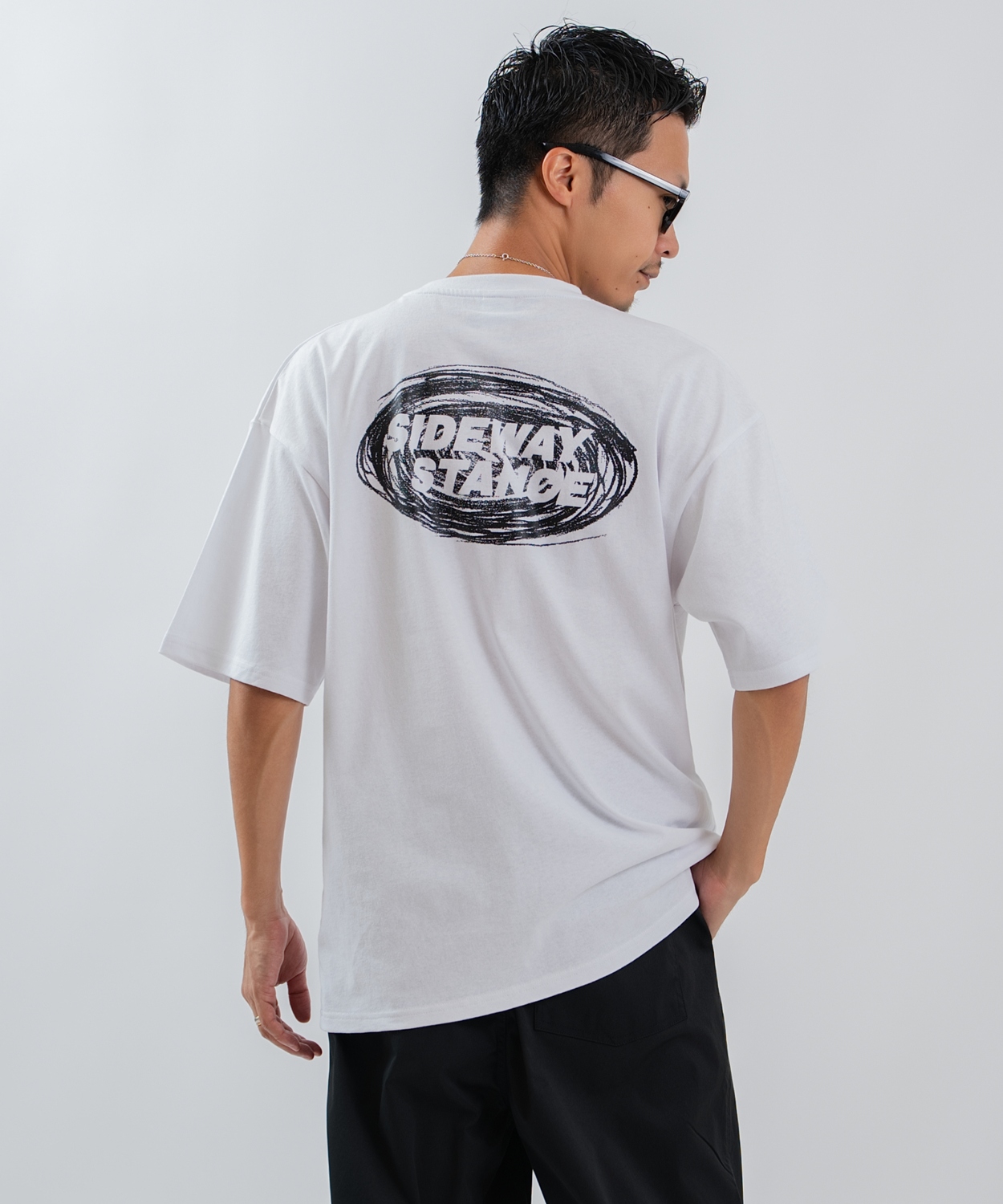 半袖Tシャツ メンズ レディース フォトプリント 綿100 ビッグシルエット SIDEWAY STANCE オーバーサイズ ストリート 古着MIX | improves | 01
