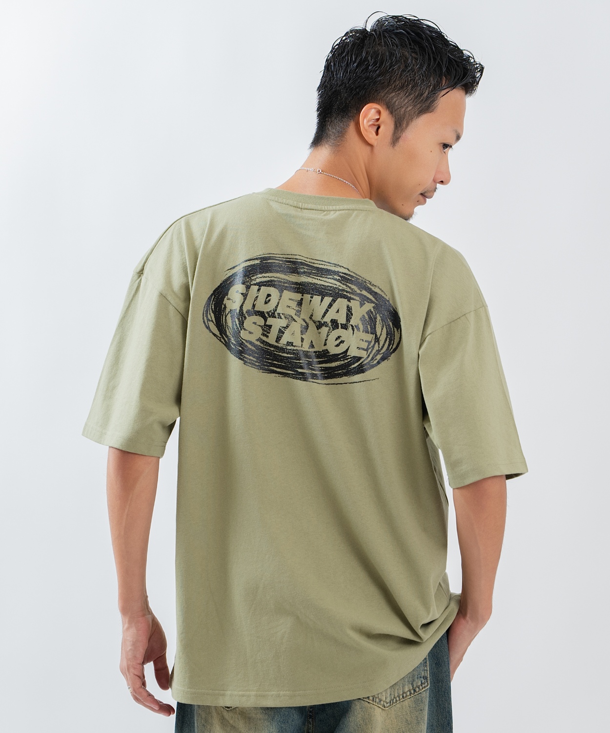 半袖Tシャツ メンズ レディース フォトプリント 綿100 ビッグシルエット SIDEWAY STANCE オーバーサイズ ストリート 古着MIX | improves | 03