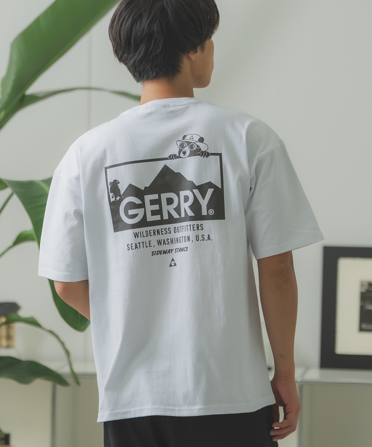 半袖Tシャツ メンズ GERRY×SIDEWAY STANCE ジェリー サイドウェイスタンス 別注コラボ プリント カットソー クマ アウトドア アスレジャー アメカジ | GERRY | 01