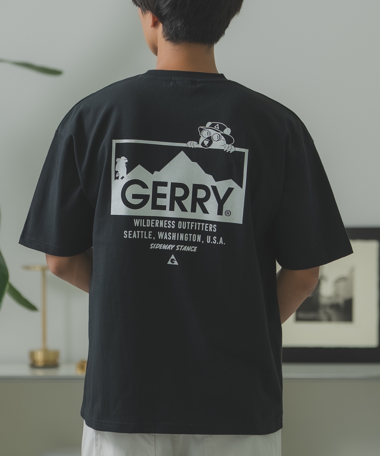 半袖Tシャツ メンズ GERRY×SIDEWAY STANCE ジェリー サイドウェイスタンス 別注コラボ プリント カットソー クマ アウトドア アスレジャー アメカジ | GERRY | 02