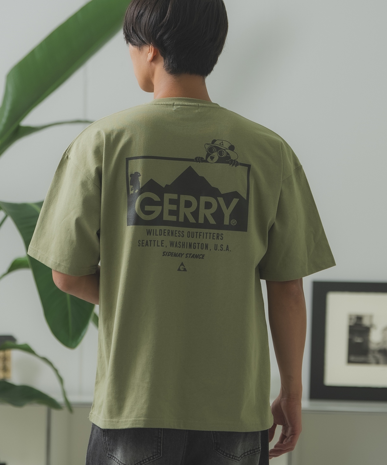 半袖Tシャツ メンズ GERRY×SIDEWAY STANCE ジェリー サイドウェイスタンス 別注コラボ プリント カットソー クマ アウトドア アスレジャー アメカジ | GERRY | 03
